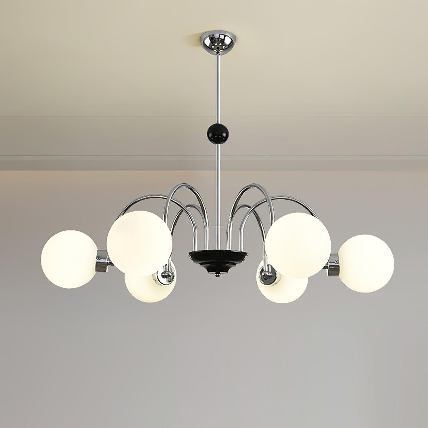 Yisu Glass Globe Chandelier with 3/4/5/6/8 heads - Bend, Marshmallow Chandelier, Optimized-1-Luxehomezone