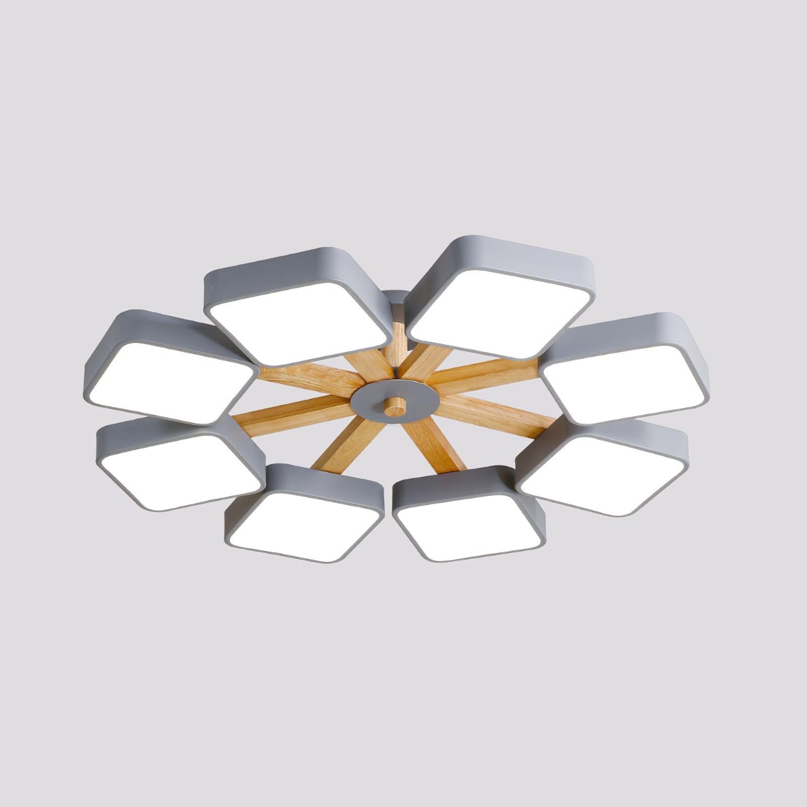 Modern Multi Stem Chandelier with 5/6/8 heads - Wood-1-Luxehomezone
