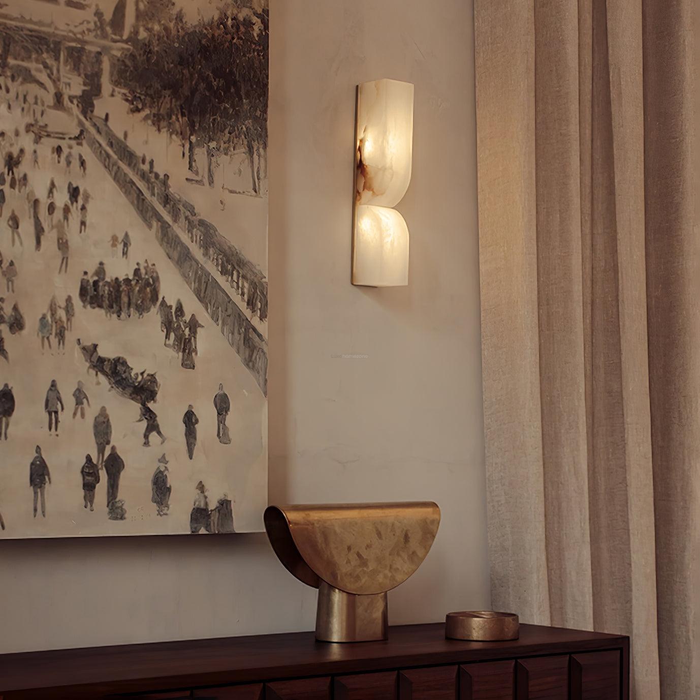 Alabaster Essence Wall Sconce L - Alabaster, Alabaster Wall Lamp-1-Luxehomezone