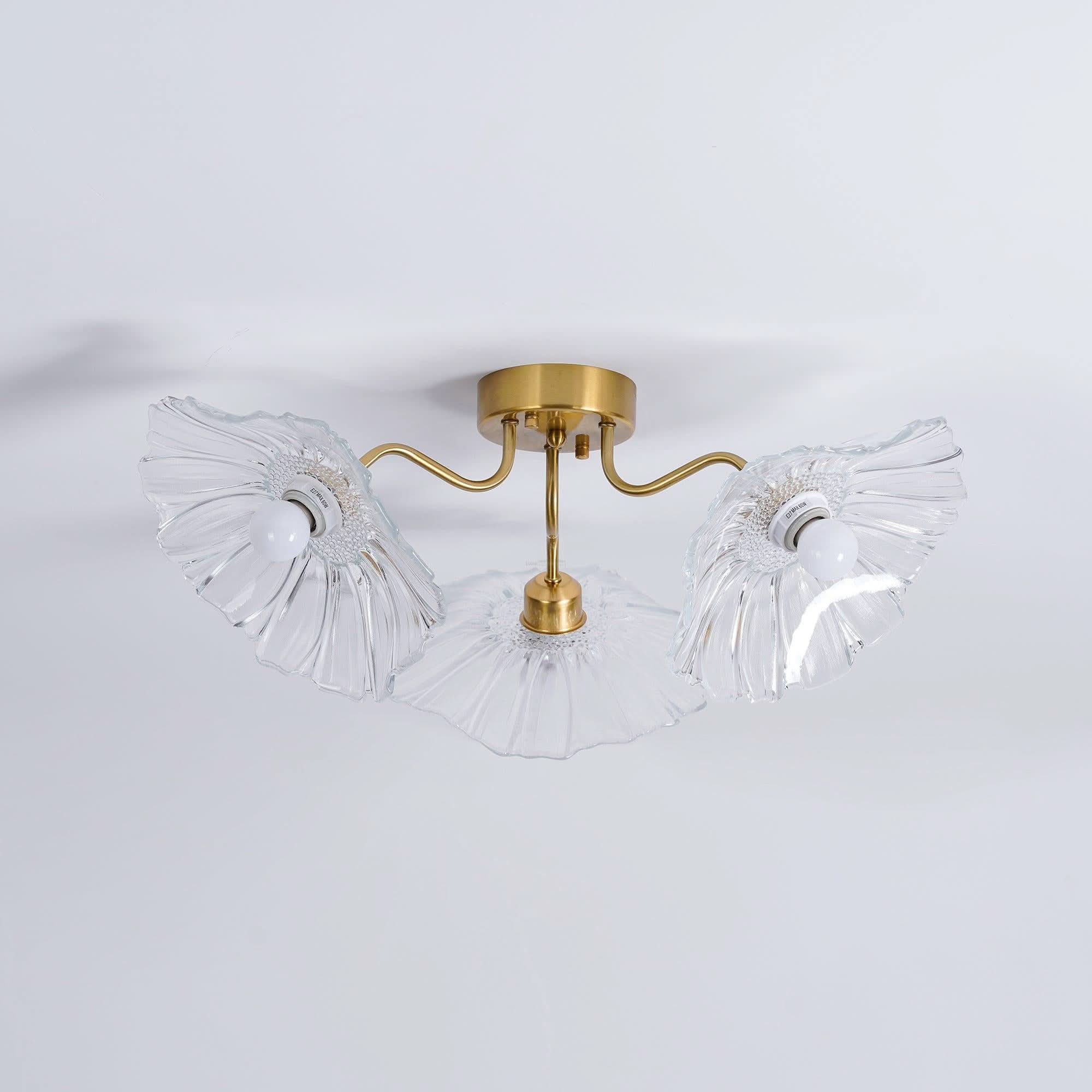 Lotus Leaf Glass Ceiling Lamp ∅ 31.5″/39.4'' - Luxehomezone