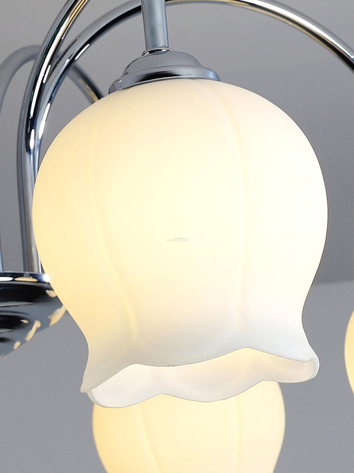 Floral Glass Chandelier with 5/6/8 heads - Luxehomezone
