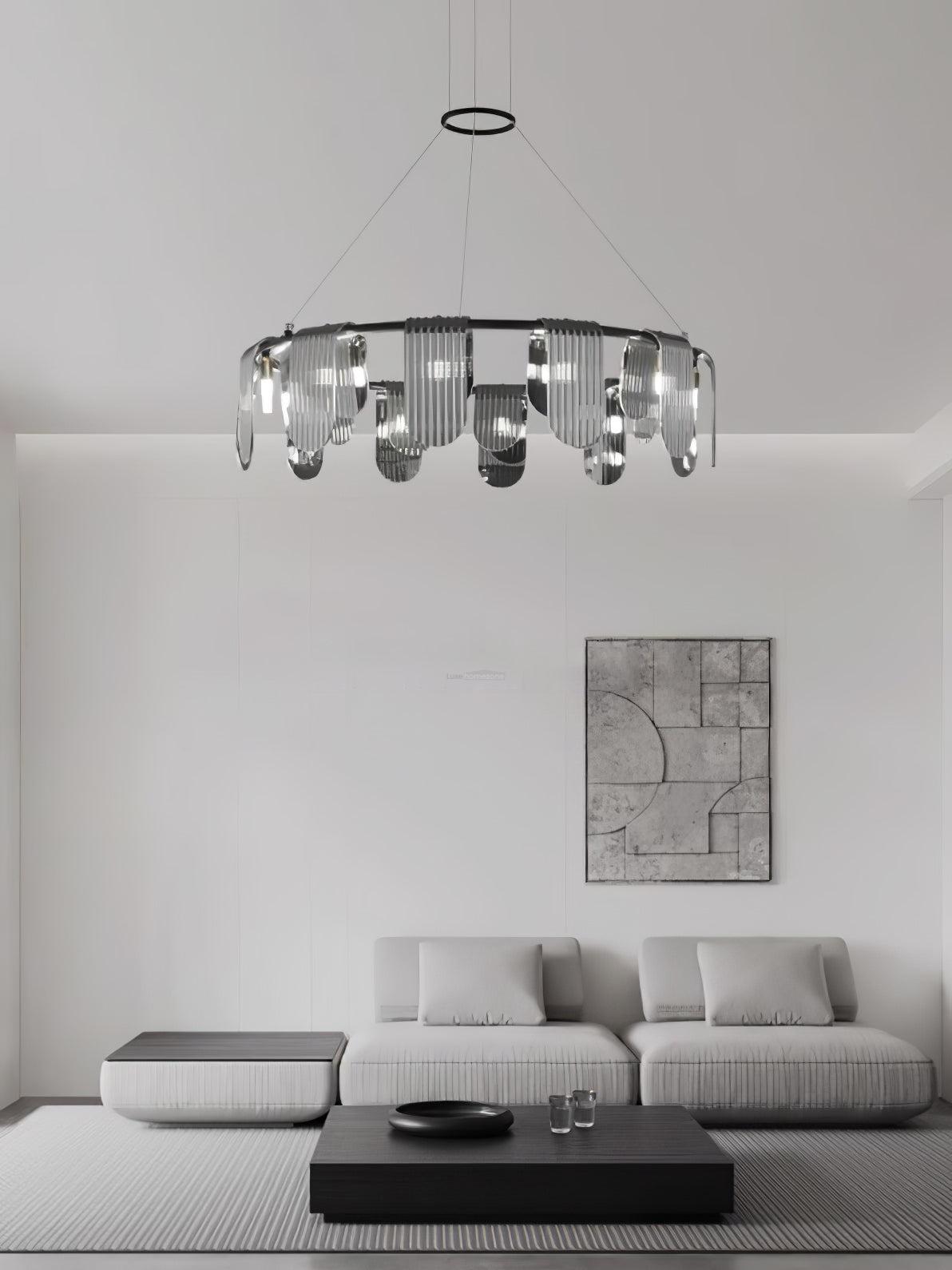 Folioles Brass Chandelier with 6/9/12 lamps - -1-Luxehomezone