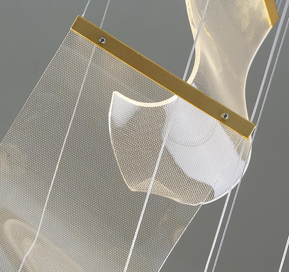 Acrylic Staircase Chandelier - Helia-1-Luxehomezone