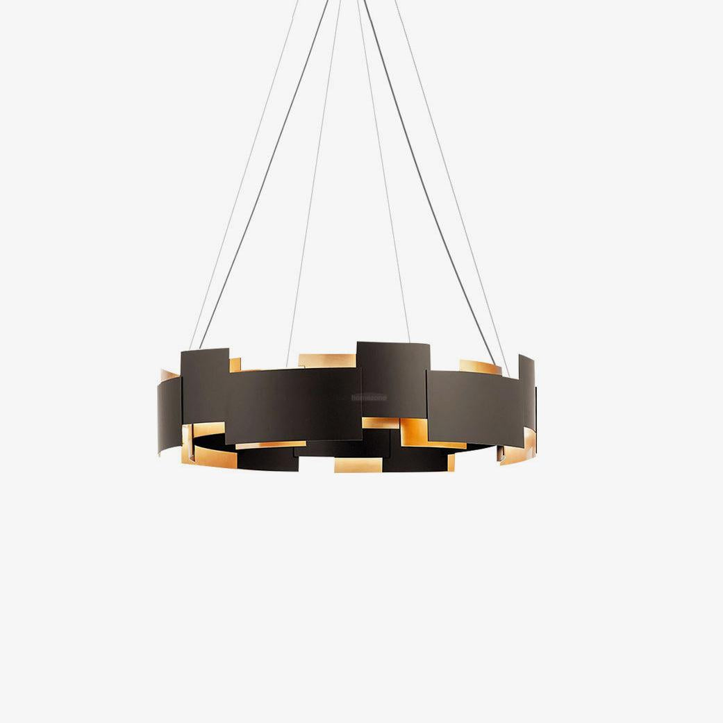 Kichler Oval Chandelier ∅ 23.6″ - Black & Gold-1-Luxehomezone