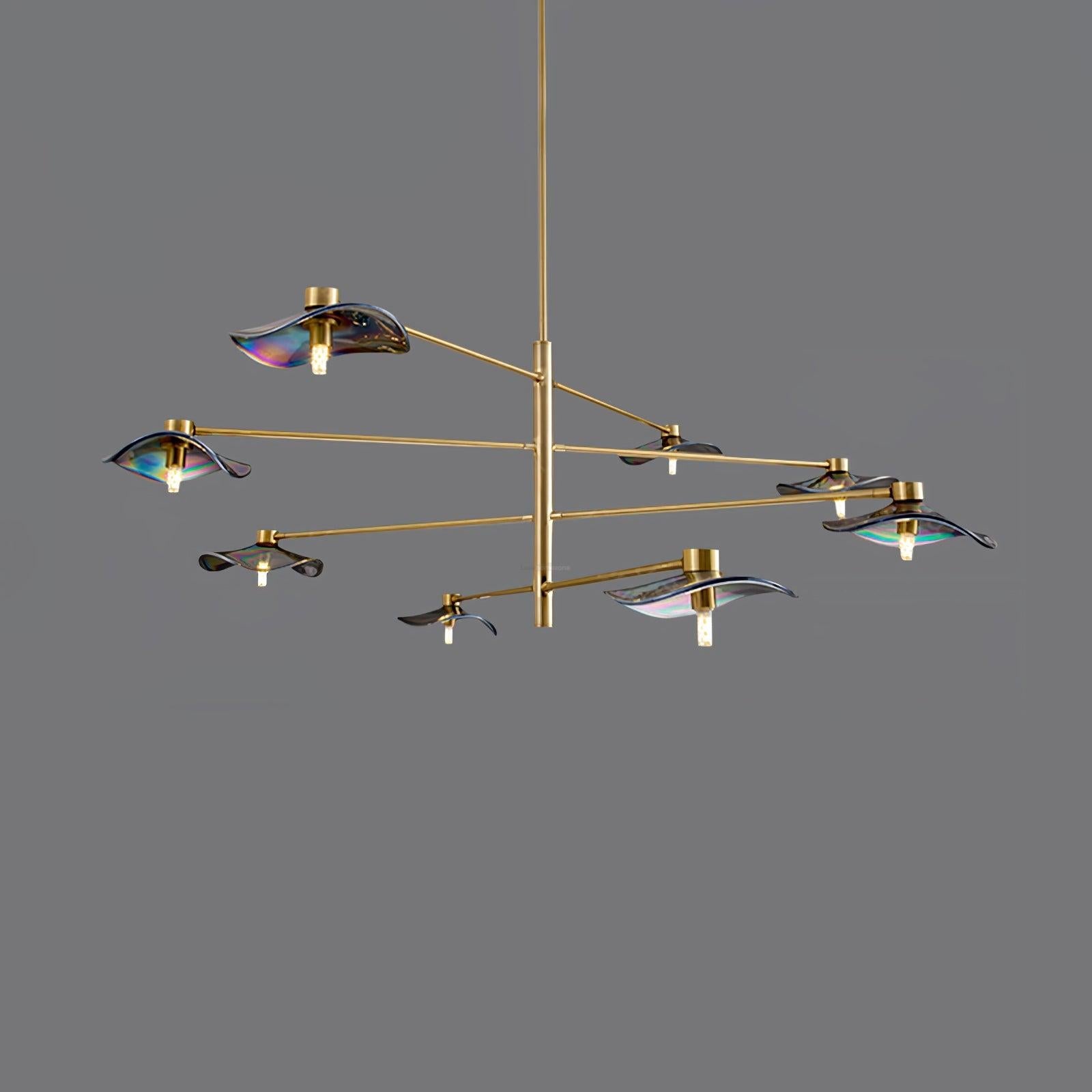 Lotus Leaves Glass Chandelier 39.4''/47.2'' - Lotus Leaf-1-Luxehomezone
