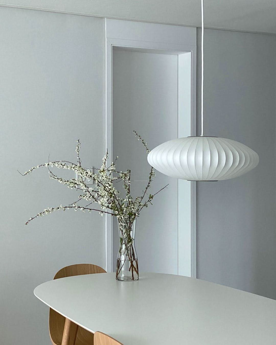 Bubble Pendant Light with Artificial Silk Lampshade - Luxehomezone