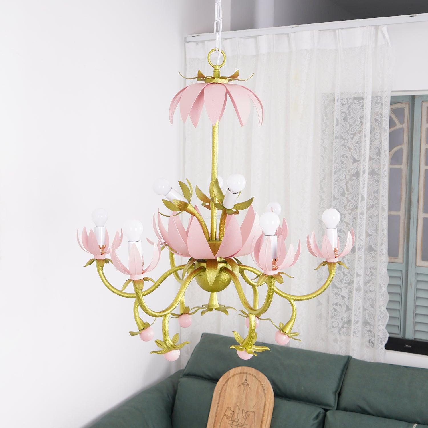 Mardi Gras Blossom Chandelier  Φ 25.6″ - -1-Luxehomezone
