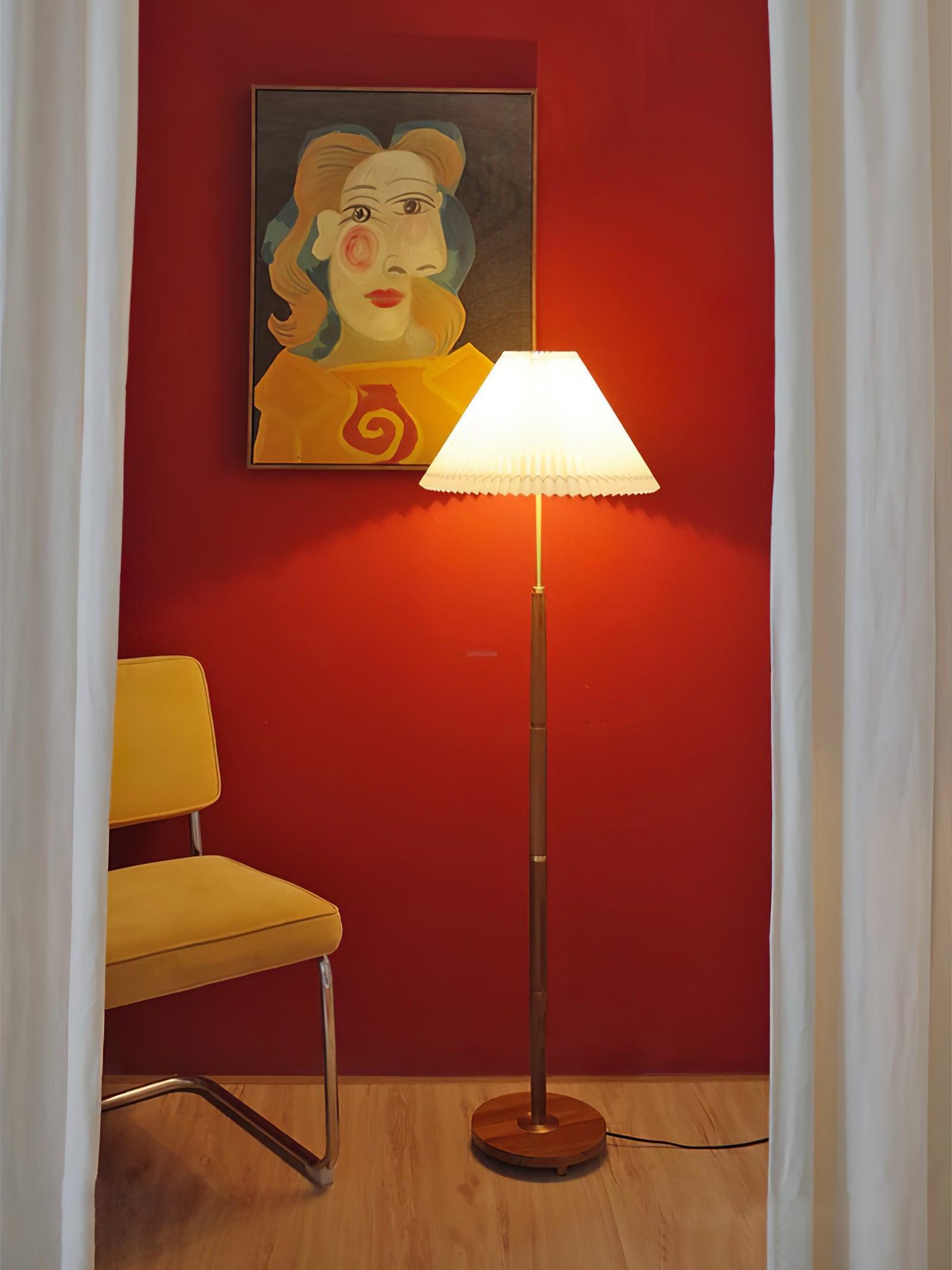 Pleated Floor Lamp ∅ 17.7″ - Luxehomezone