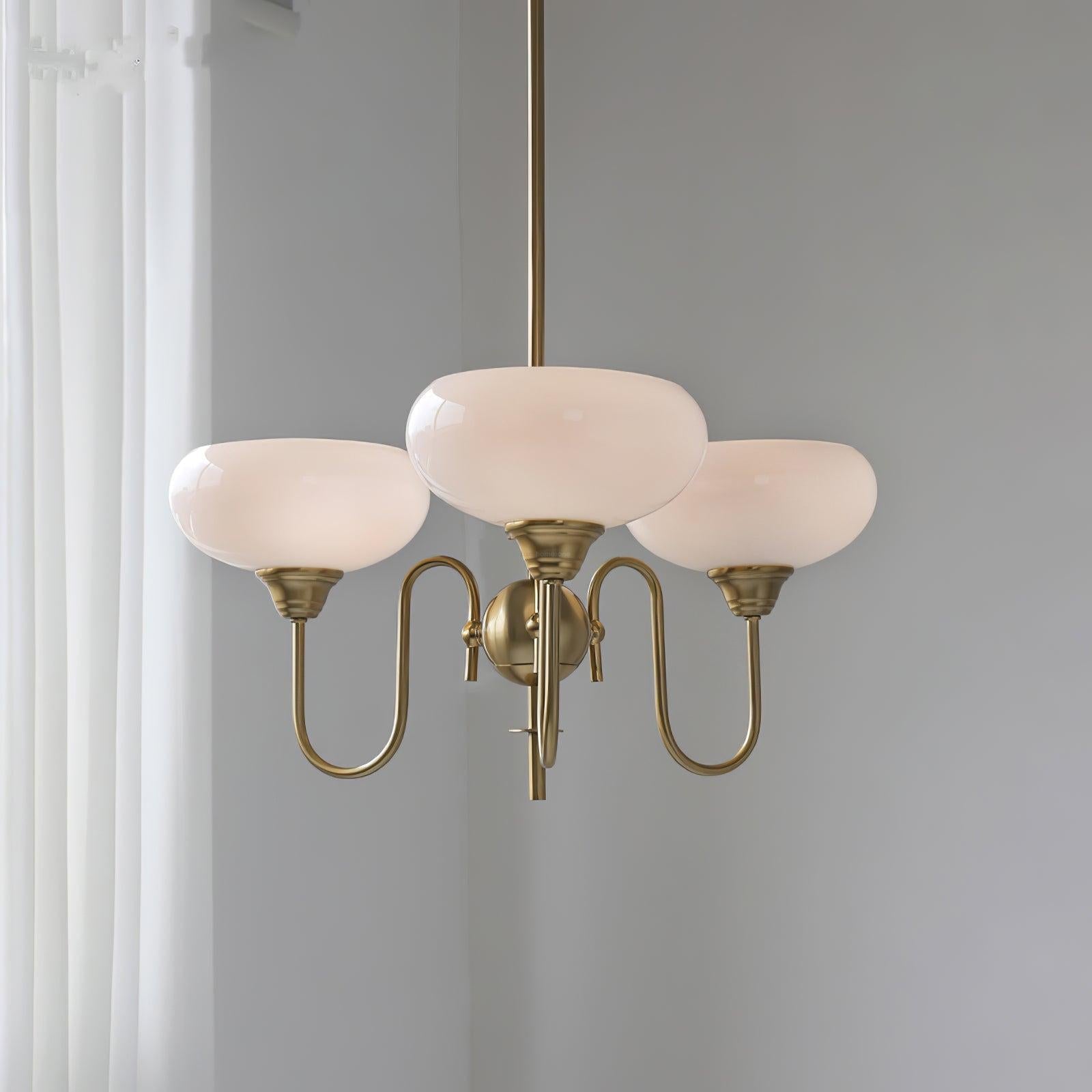 Creamy Persimmon Chandelier - Glass Chandelier, Persimmon-1-Luxehomezone