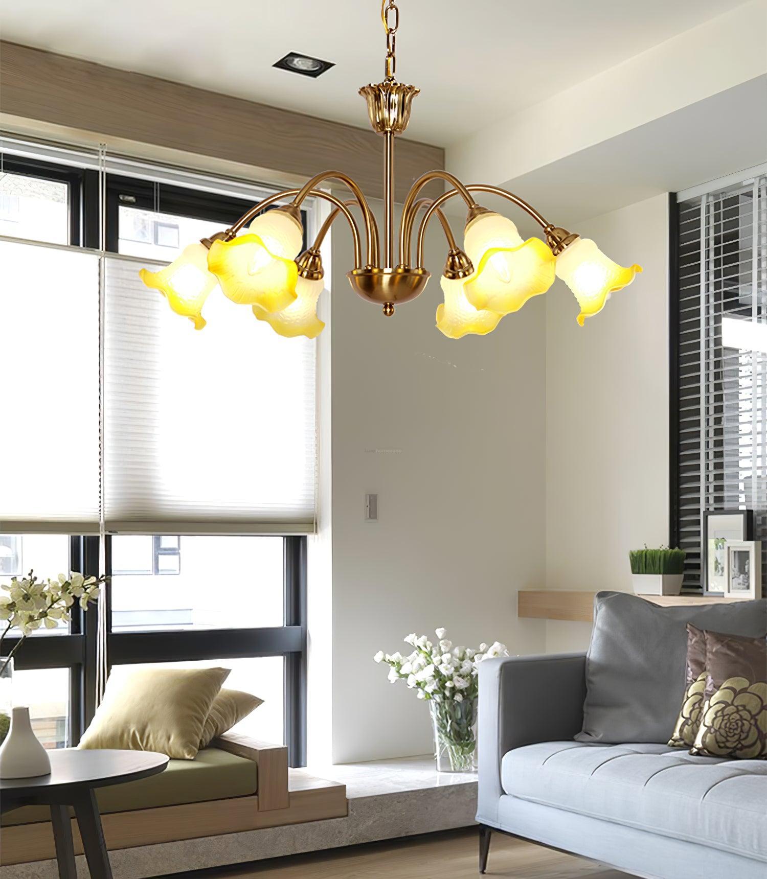 Morning Glory Chandelier ∅ 24.4″ - Zahara-1-Luxehomezone