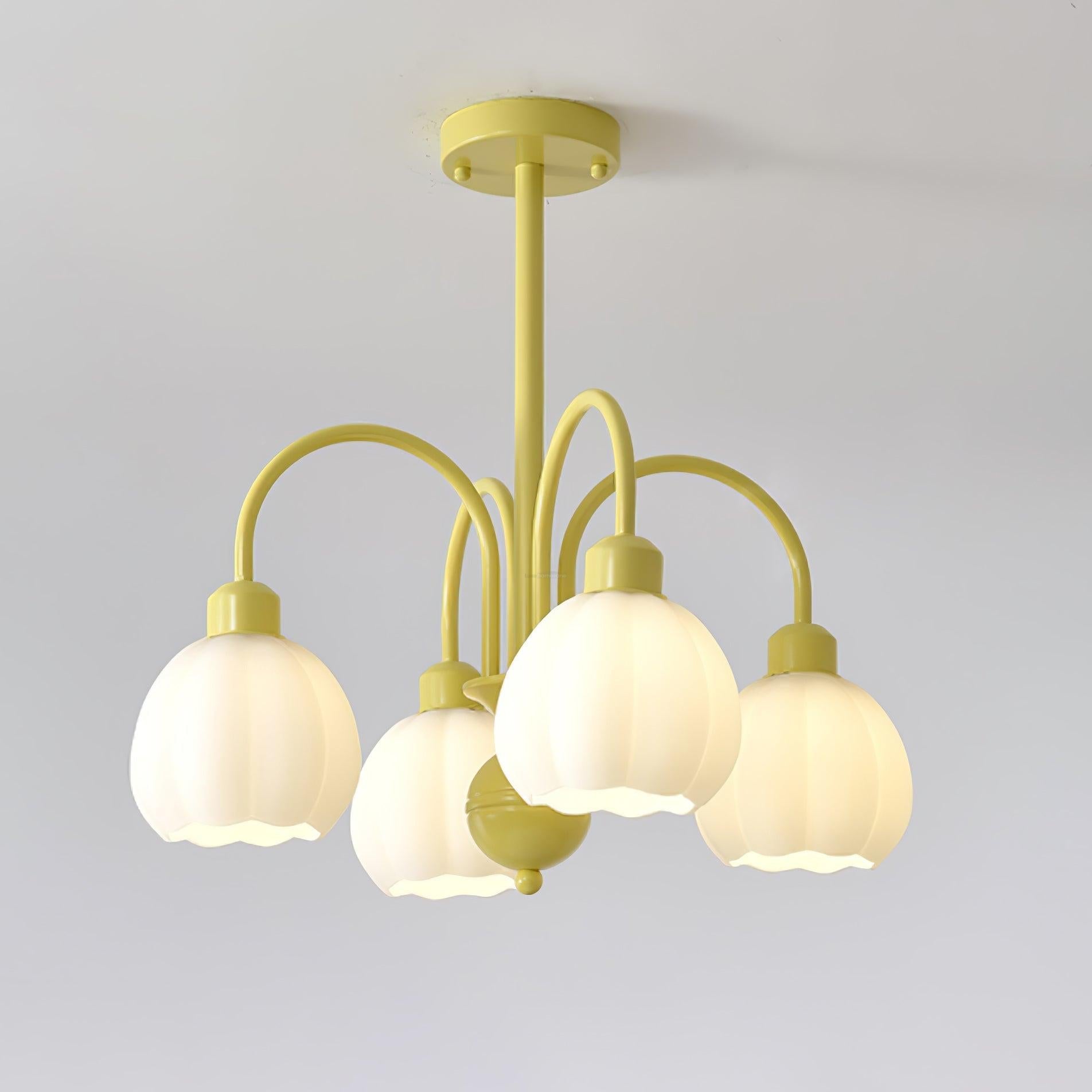 Cream Pumpkin Ball Chandelier with 4/5/6/8 heads - Zahara-1-Luxehomezone