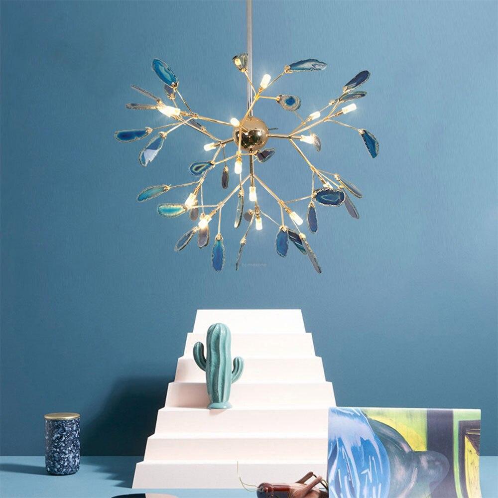Agate Flake Chandelier with 4/12/16/20 heads - Branch-1-Luxehomezone