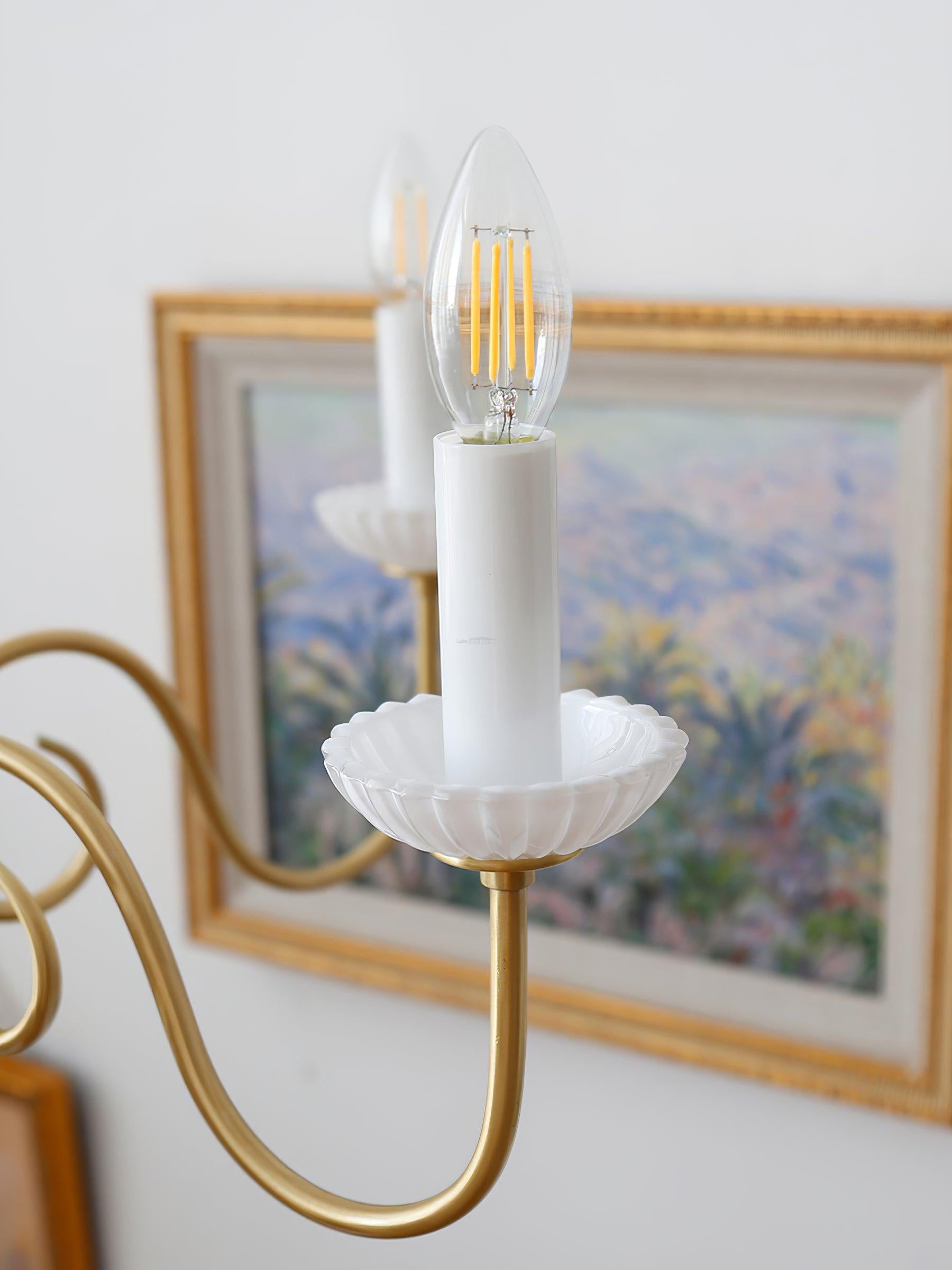 Candle Style Carlita Chandelier with 3/5 heads - Candle-1-Luxehomezone