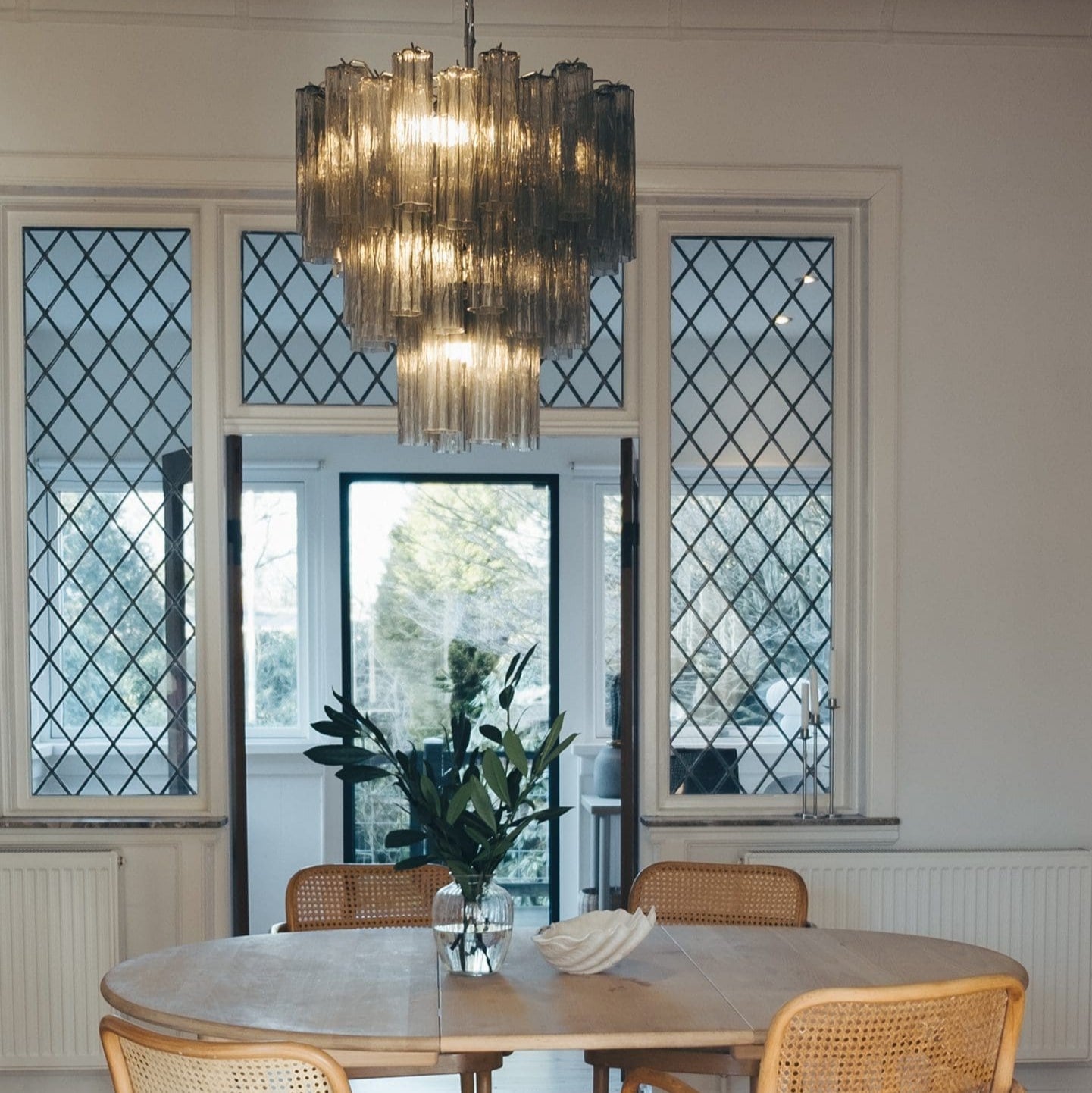 Tronchi Murano Chandelier – 48 tubes – Smoked