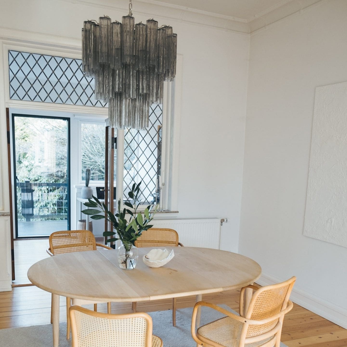 Tronchi Murano Chandelier – 48 tubes – Smoked