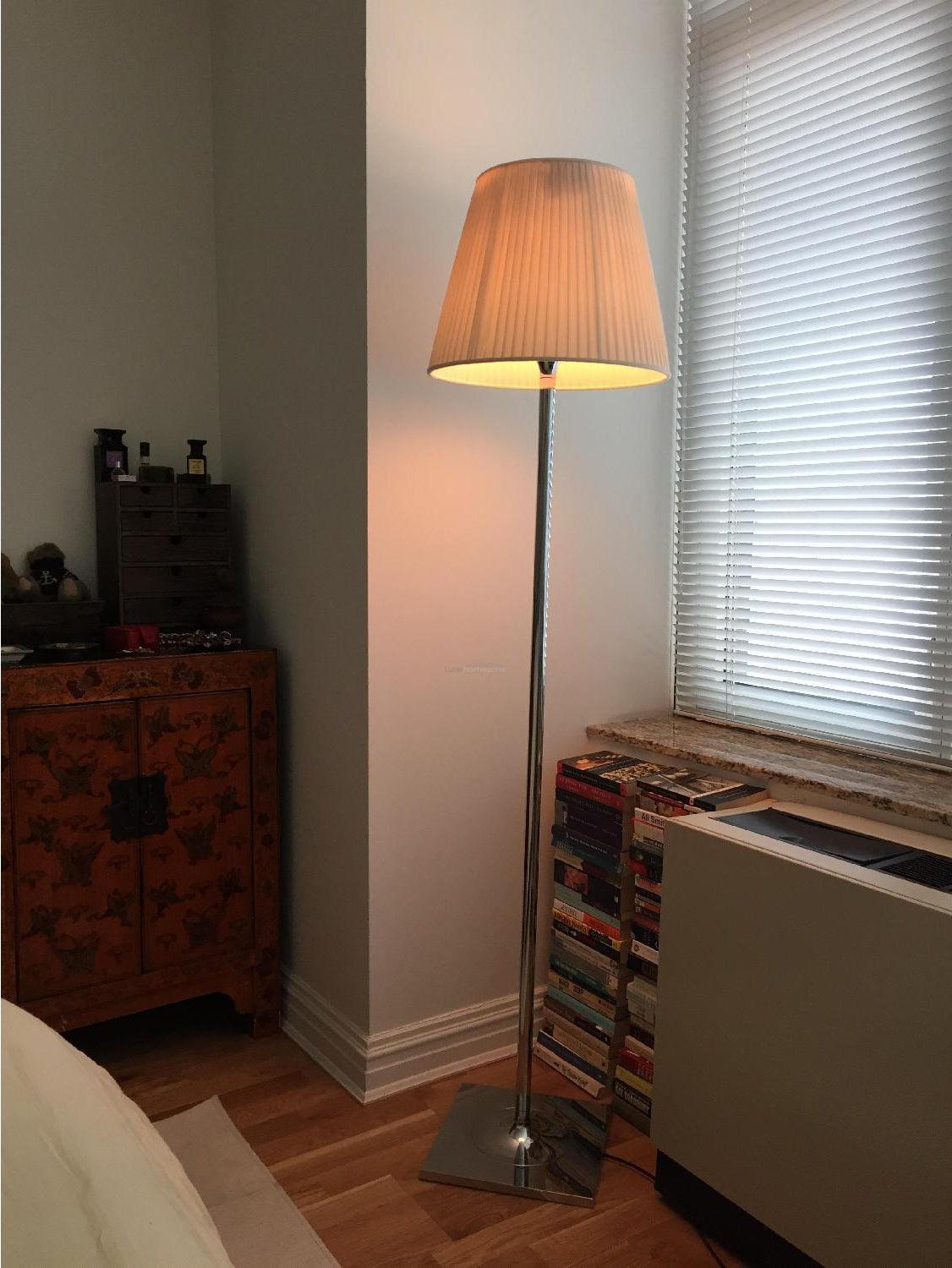 Chrome Prism Floor Lamp ∅ 15.7″ - Art Glass-1-Luxehomezone