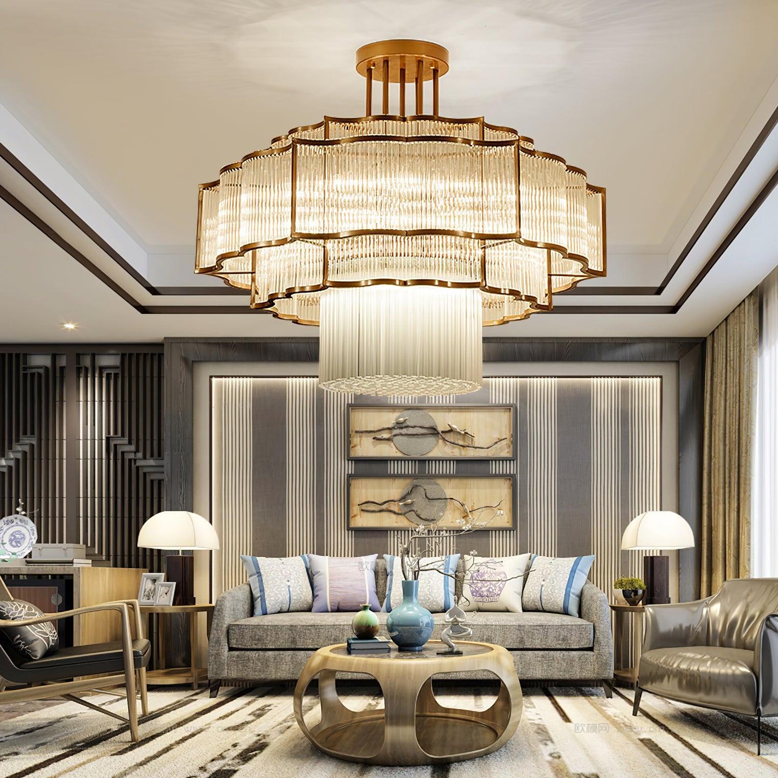Pharo Ii Chandelier  ∅ 23.6″~39.4'' - Crystals-1-Luxehomezone