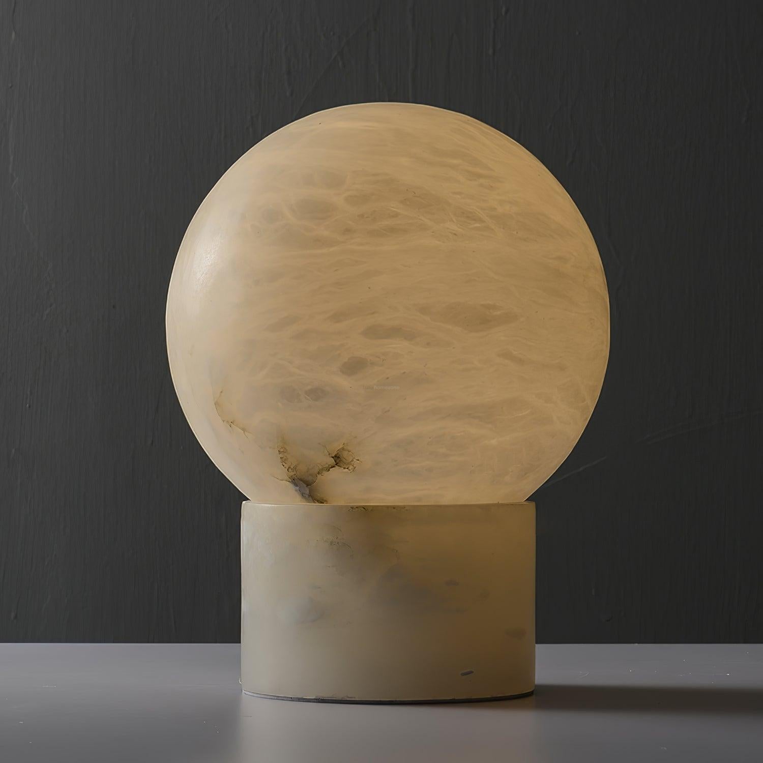 Marble Ball Table Lamp - Alabaster-1-Luxehomezone