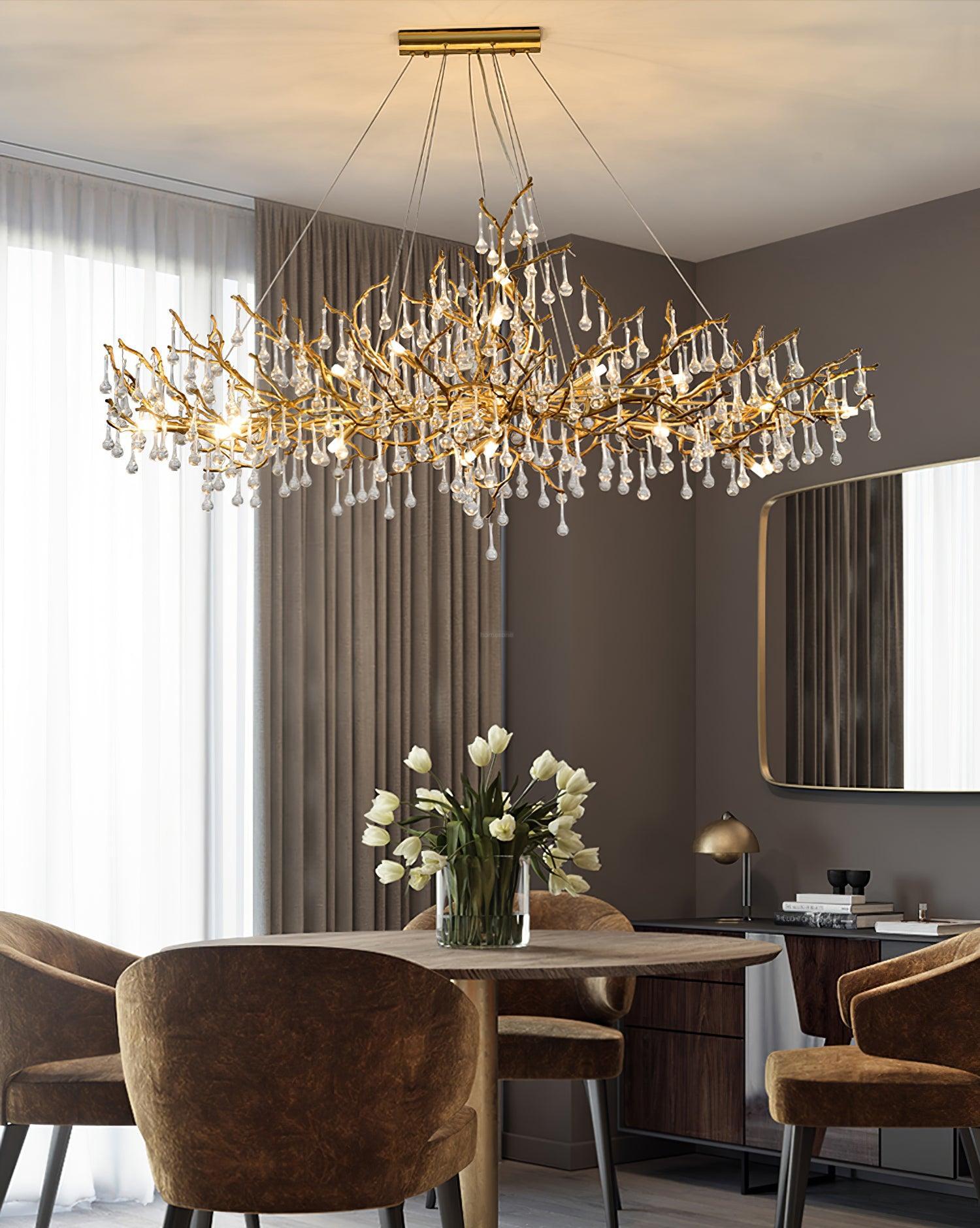 Bijou Tear Drop Style Chandelier - Luxehomezone