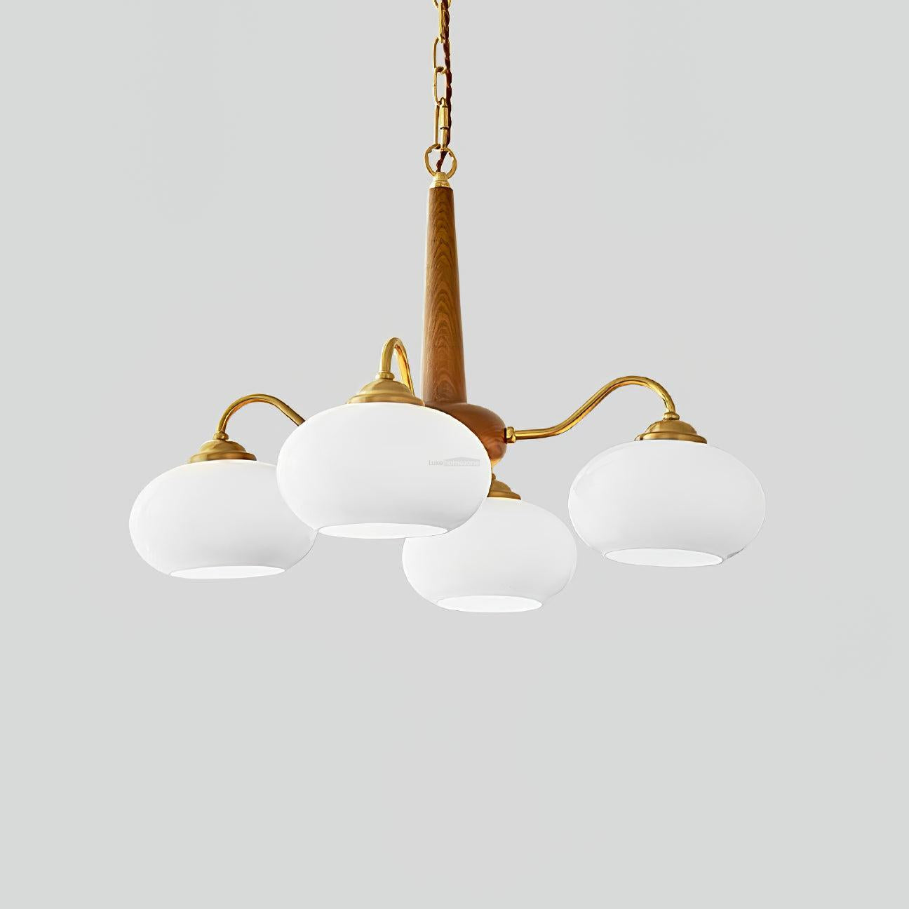Persimmon Chandelier with 3/4/6 heads - Glass Chandelier, Persimmon-1-Luxehomezone