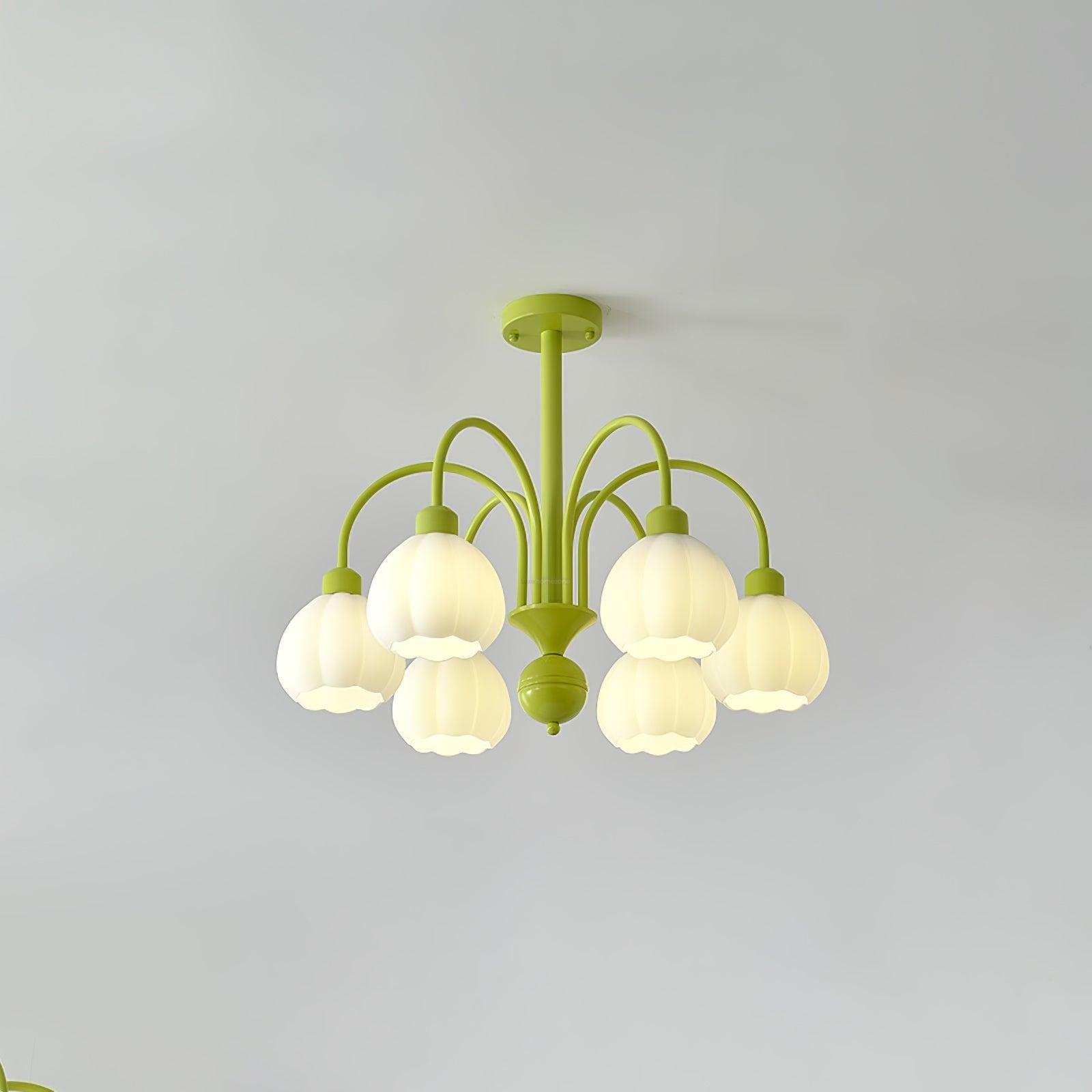 Cream Pumpkin Ball Chandelier with 4/5/6/8 heads - Zahara-1-Luxehomezone