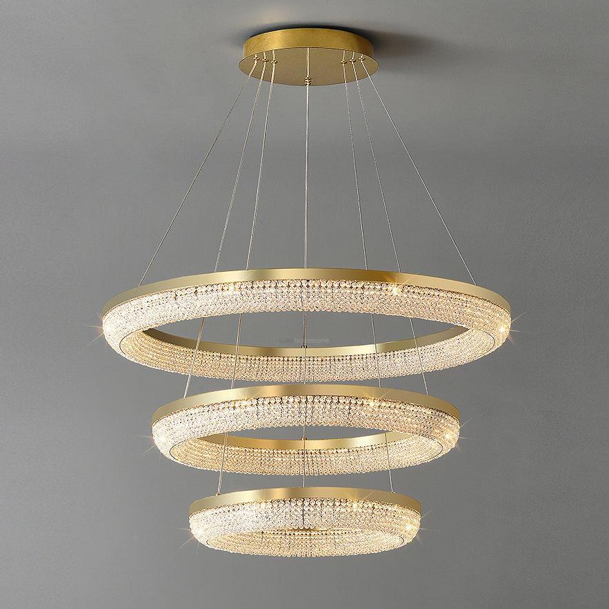 Round Crystal Ring Chandeliers - Luxehomezone