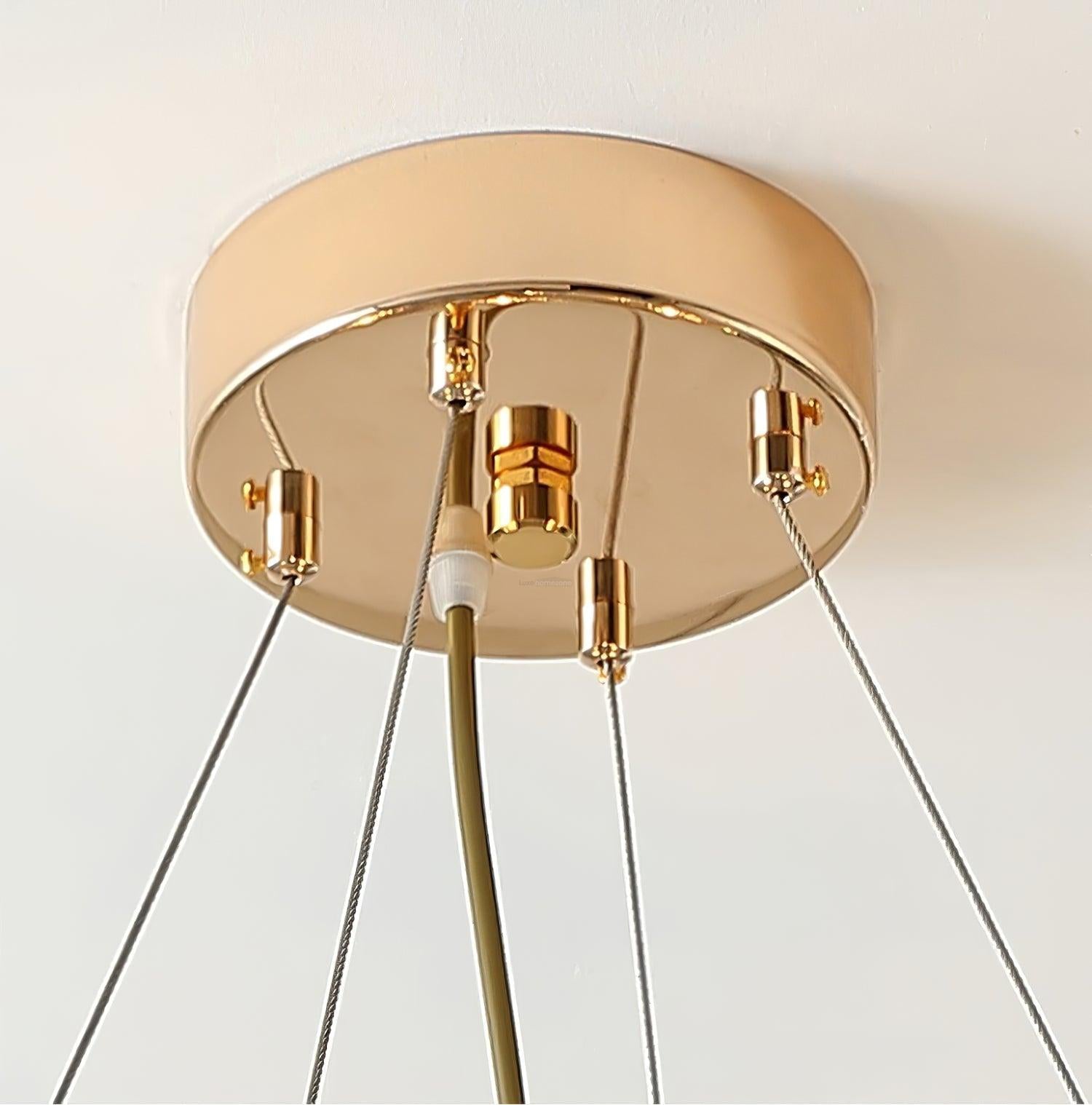Scale Crystal Round Chandelier Φ 23.6″ - Luxehomezone