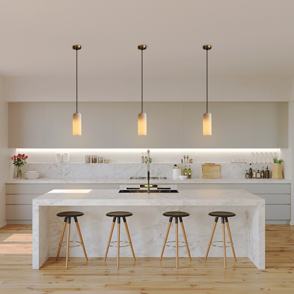 Monty Alabaster Pendant Light - Luxehomezone