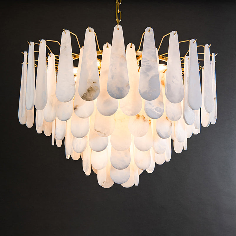 Stella Alabaster Round Chandeliers 22" 32"