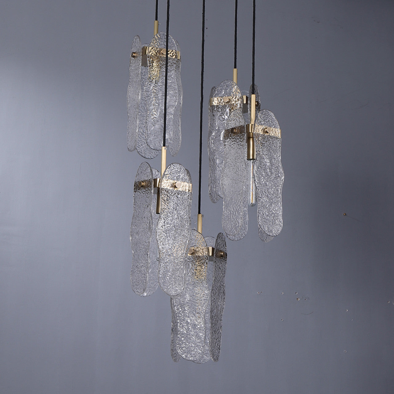 Ice 5 Lights Luxury Brass Pendant
