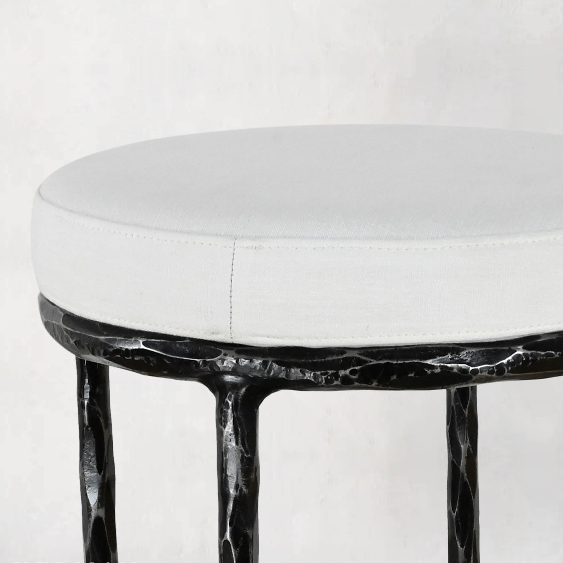 Thaddeus Backless Fabric Swivel Stool