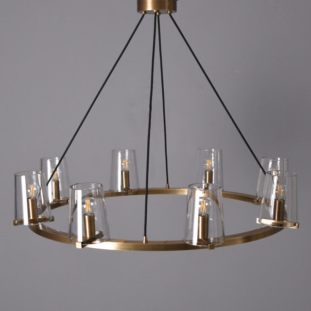 Noze Chandelier 8 Light Brass