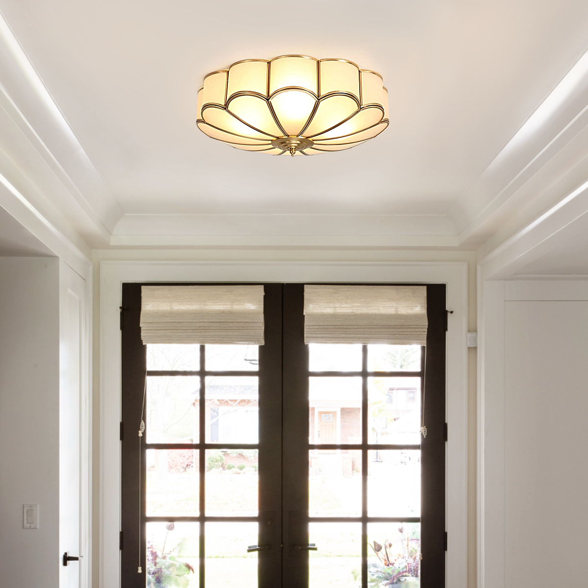 Flower Shape Glass Recessed Ceiling Light-Glass Flush Mount - Flush Mounts, Optimized-1-Luxehomezone