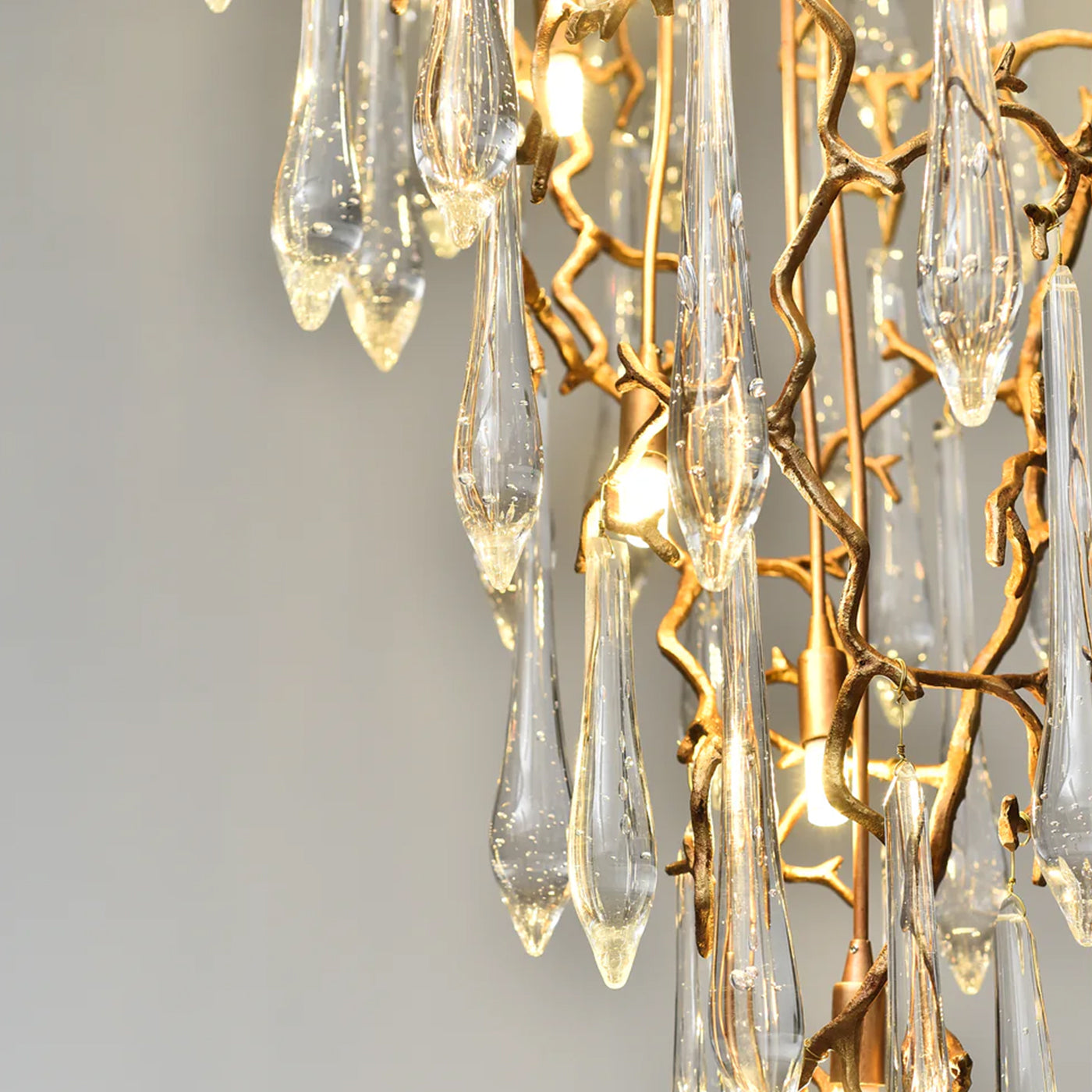 Round Foyer Droplet Staircase Chandelier - Helia-1-Luxehomezone