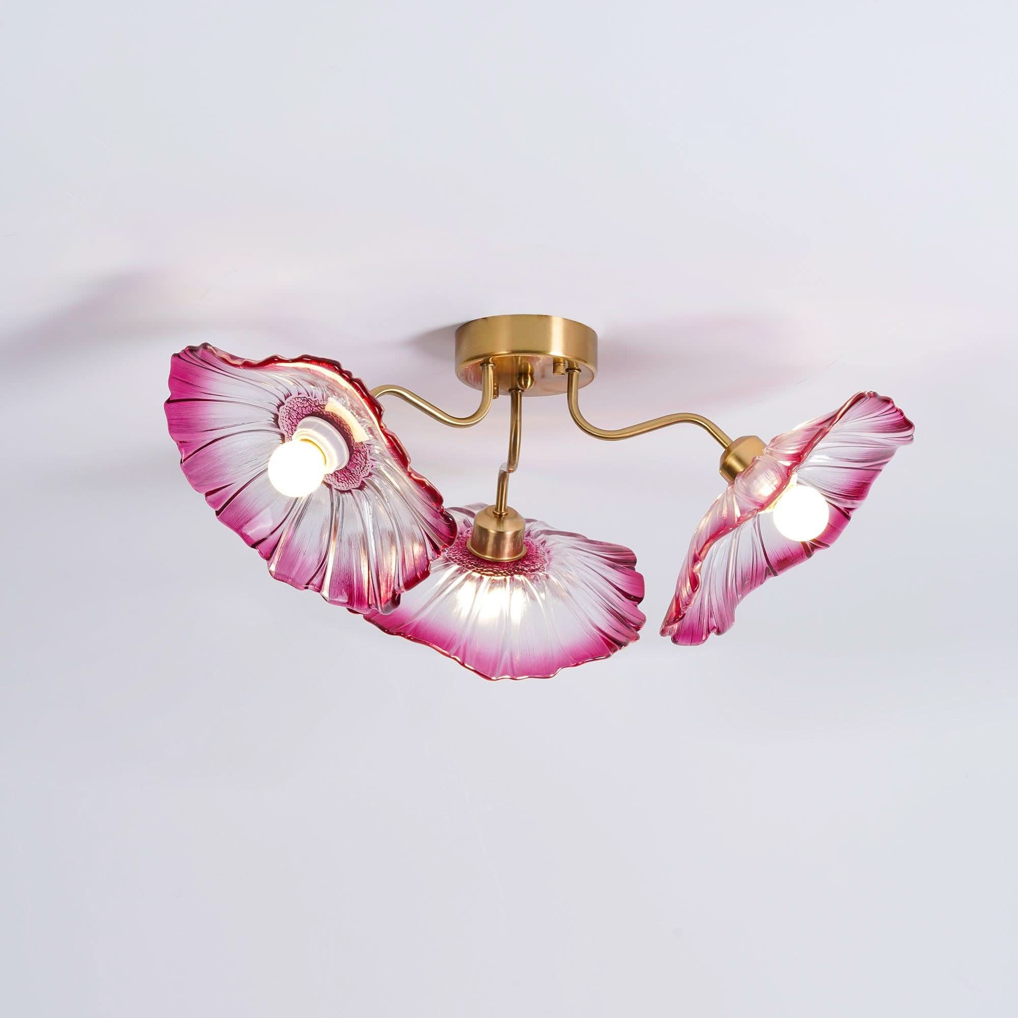 Lotus Leaf Glass Ceiling Lamp ∅ 31.5″/39.4'' - Luxehomezone