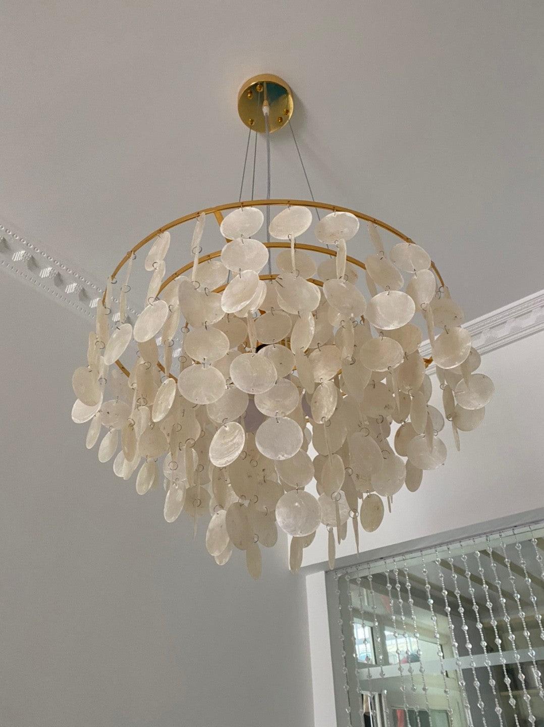Shell Wind Chime Chandelier ∅ 19.7″ - Luxehomezone