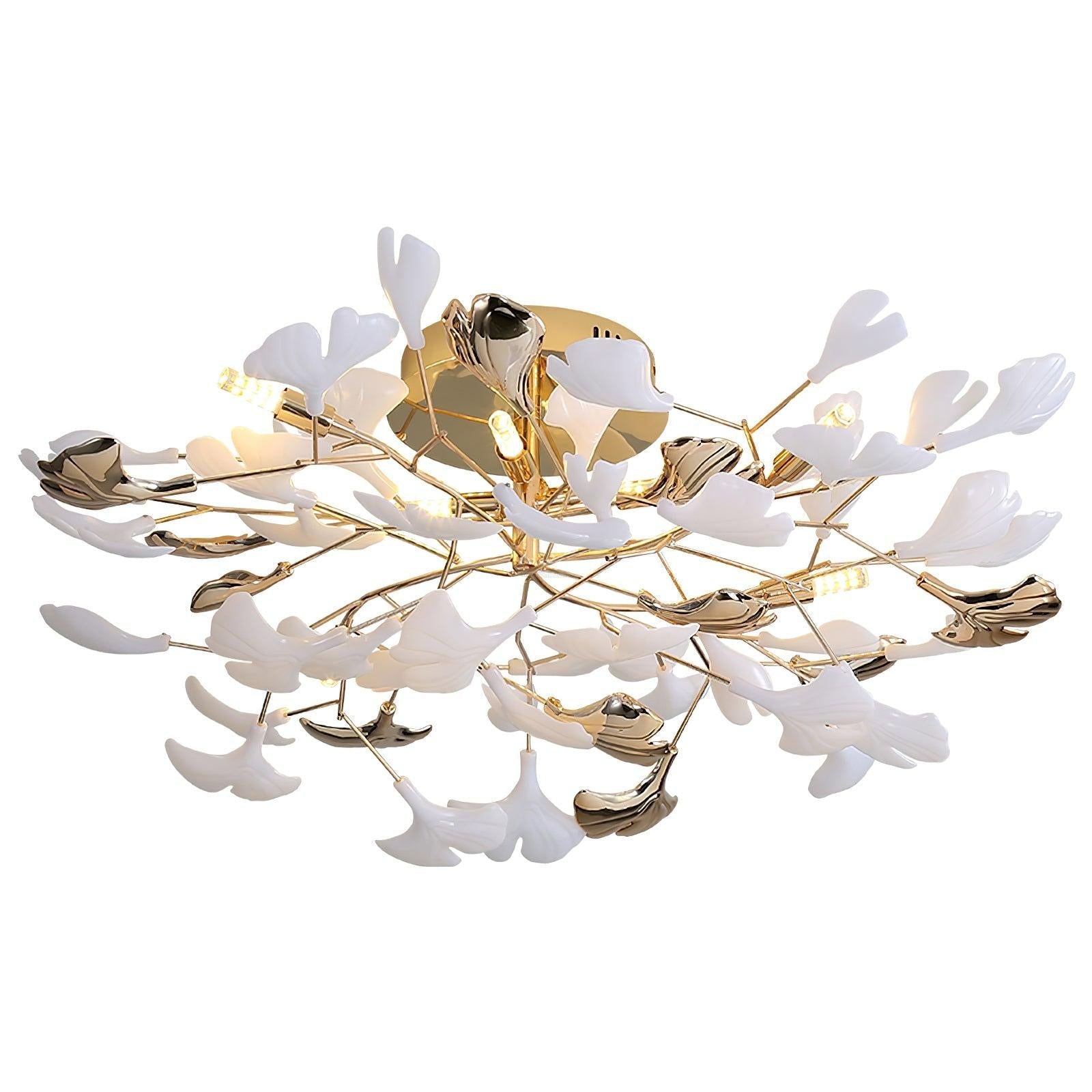 Gingko Rotating Style Ceiling Lamp - Gingko, Gingko Chandelier, Semi Flush Mounts-1-Luxehomezone