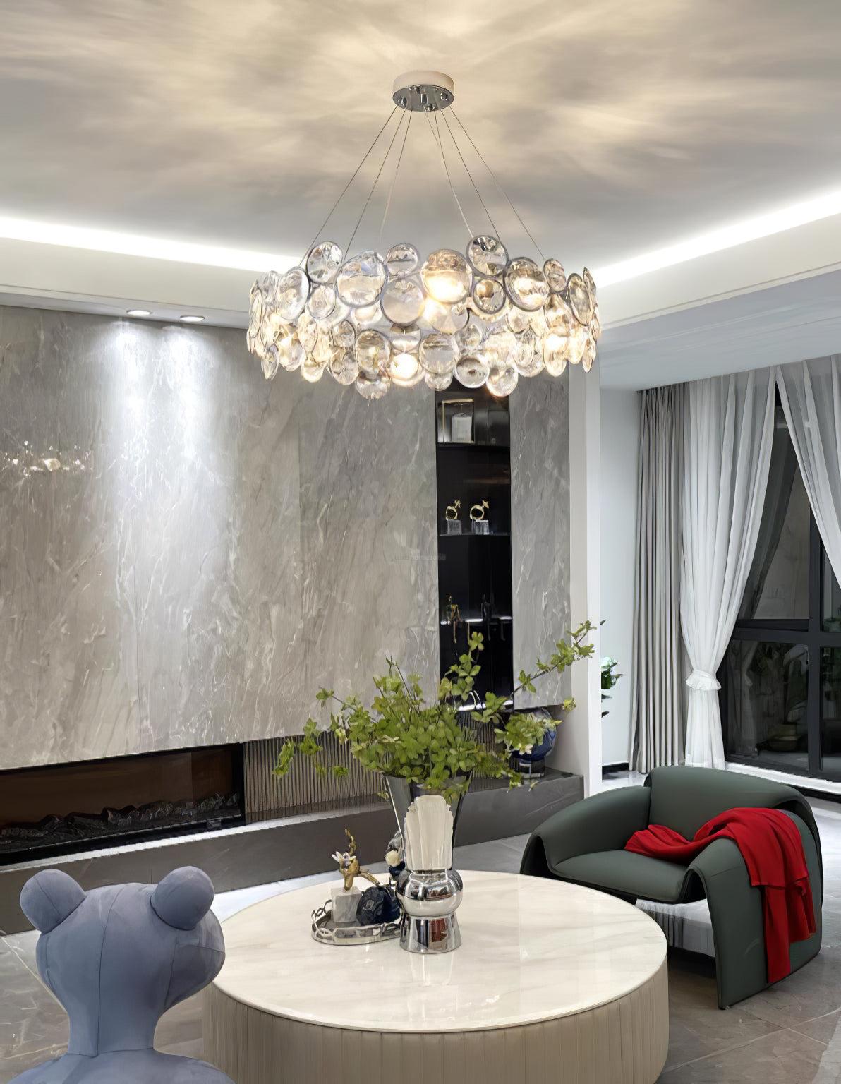 Chrome Crystal Chandelier - Crystals-1-Luxehomezone