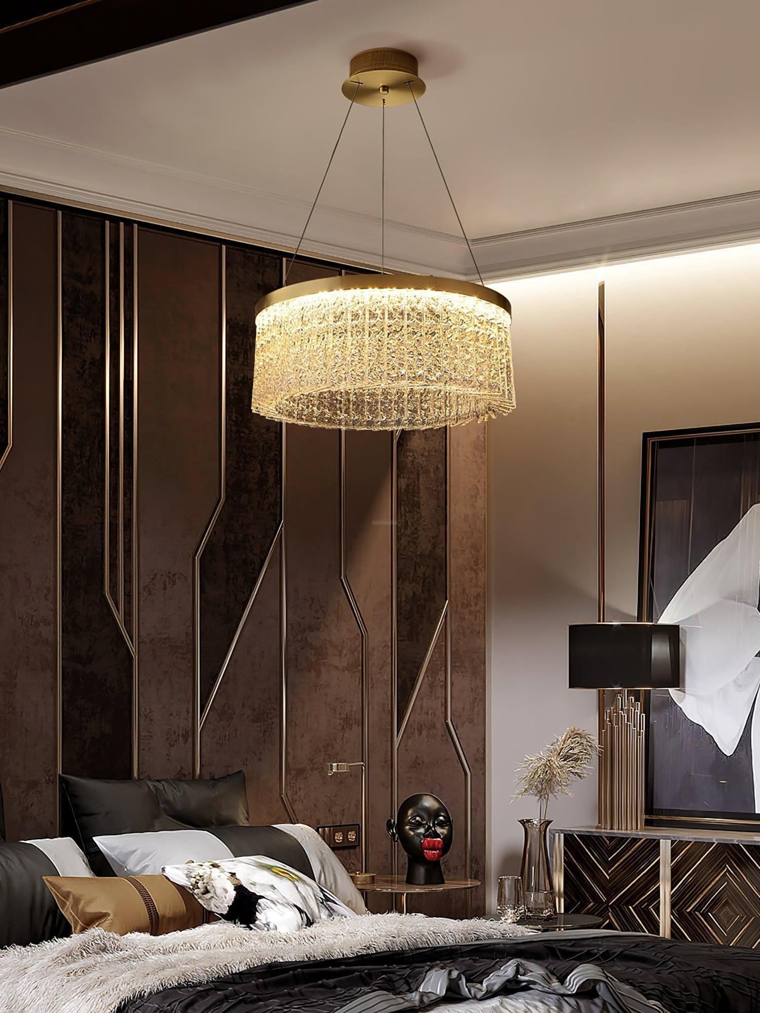 Halo Crystal Round Chandelier - Crystals-1-Luxehomezone