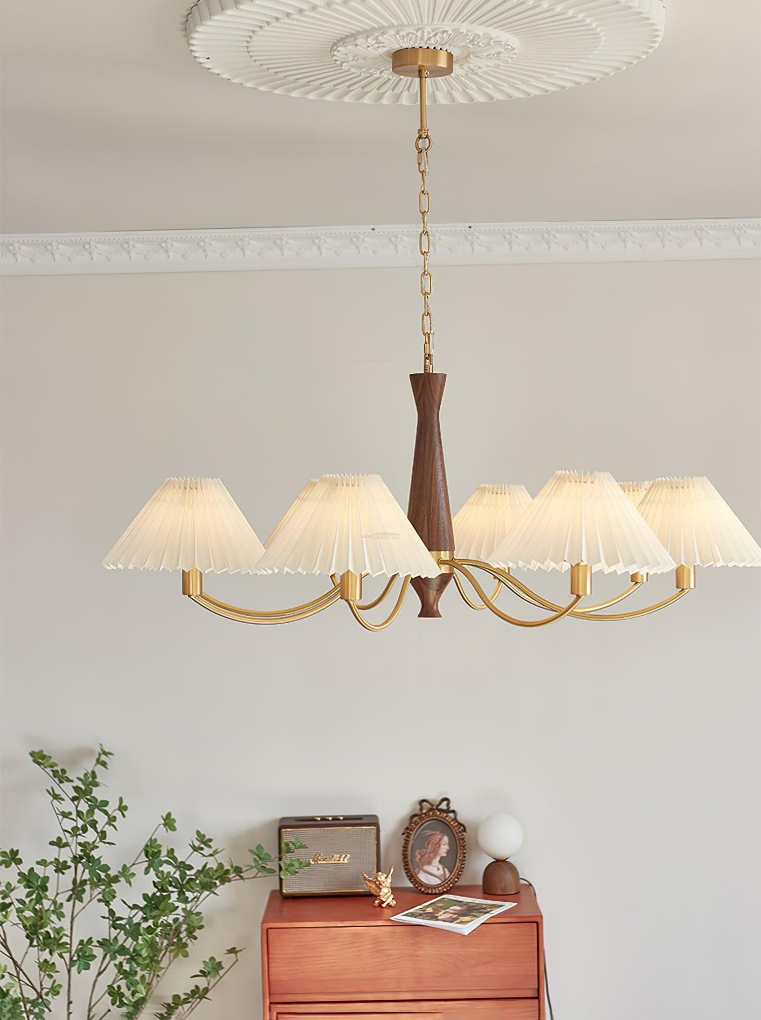 Pleated Chandelier with 3/6/8 heads - Variety-1-Luxehomezone