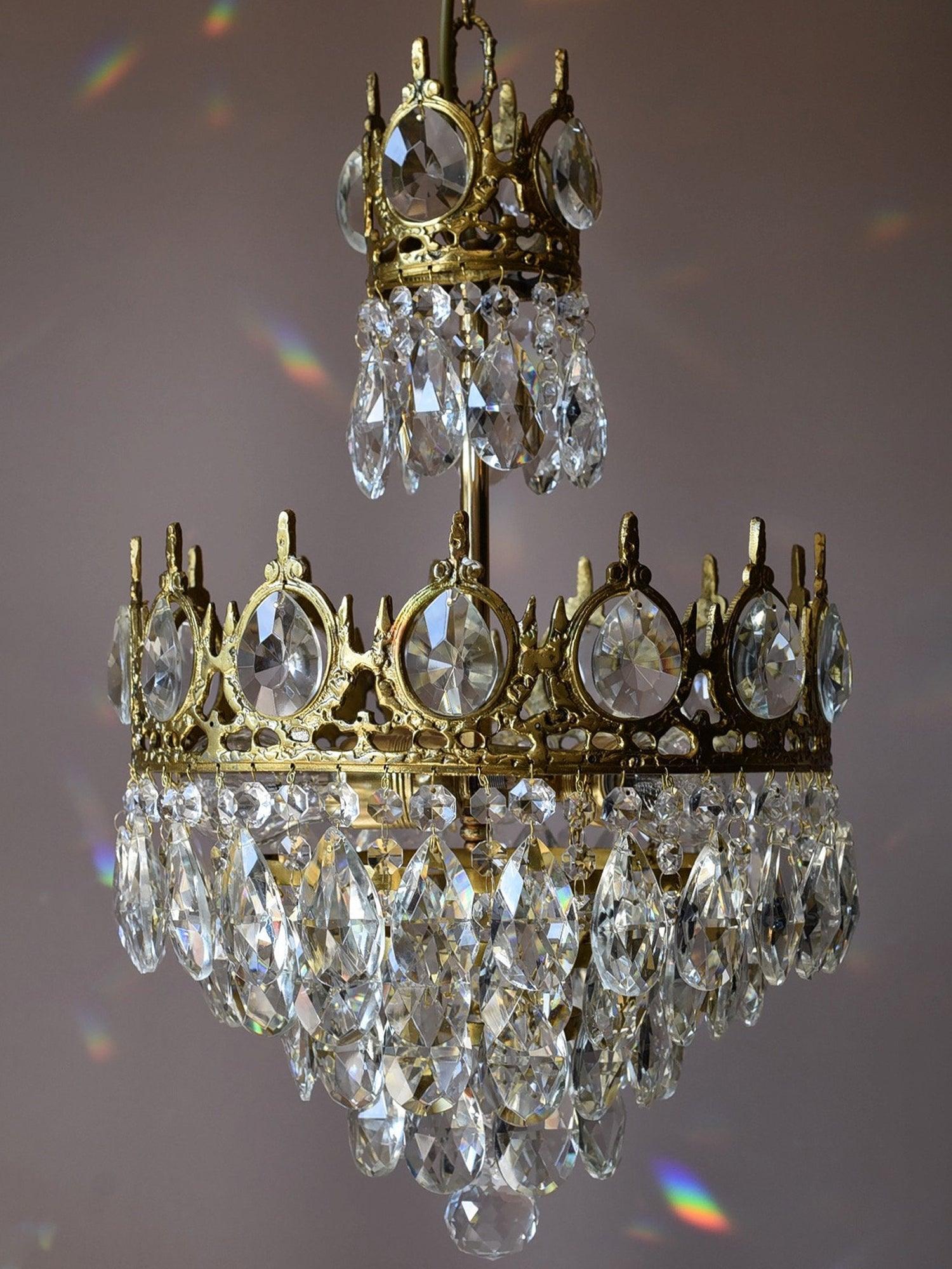 Vintage Crystal Chandelier - Crystals-1-Luxehomezone