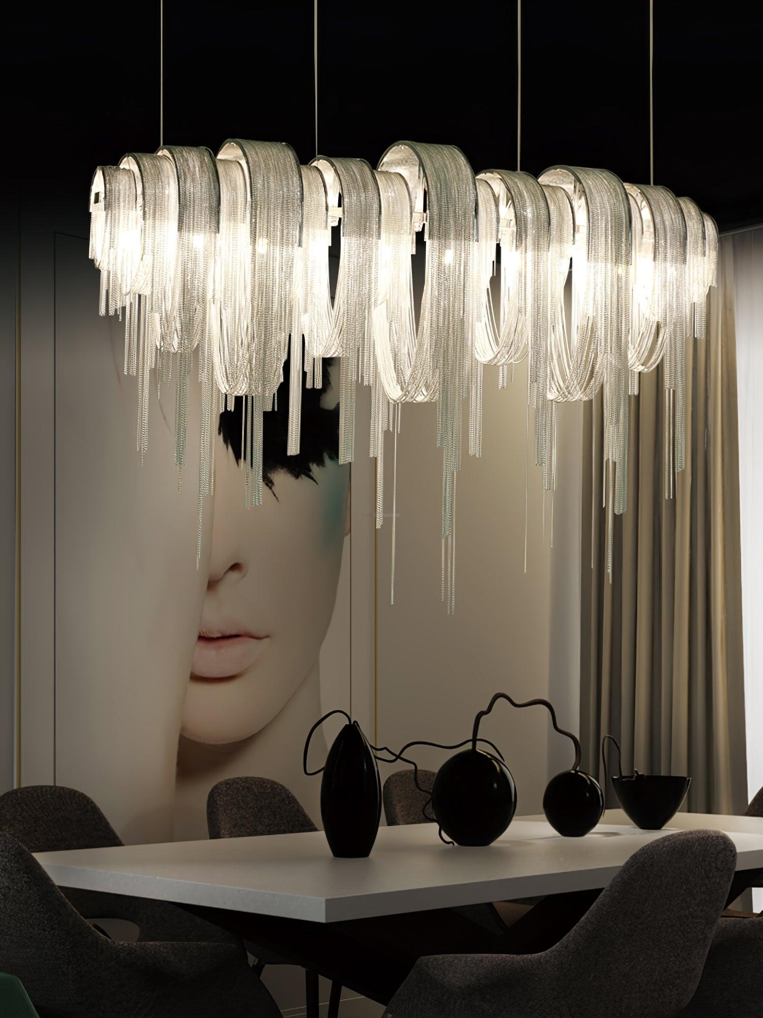 Length Chains Chandelier ∅ 23.6″ - Tassel-1-Luxehomezone