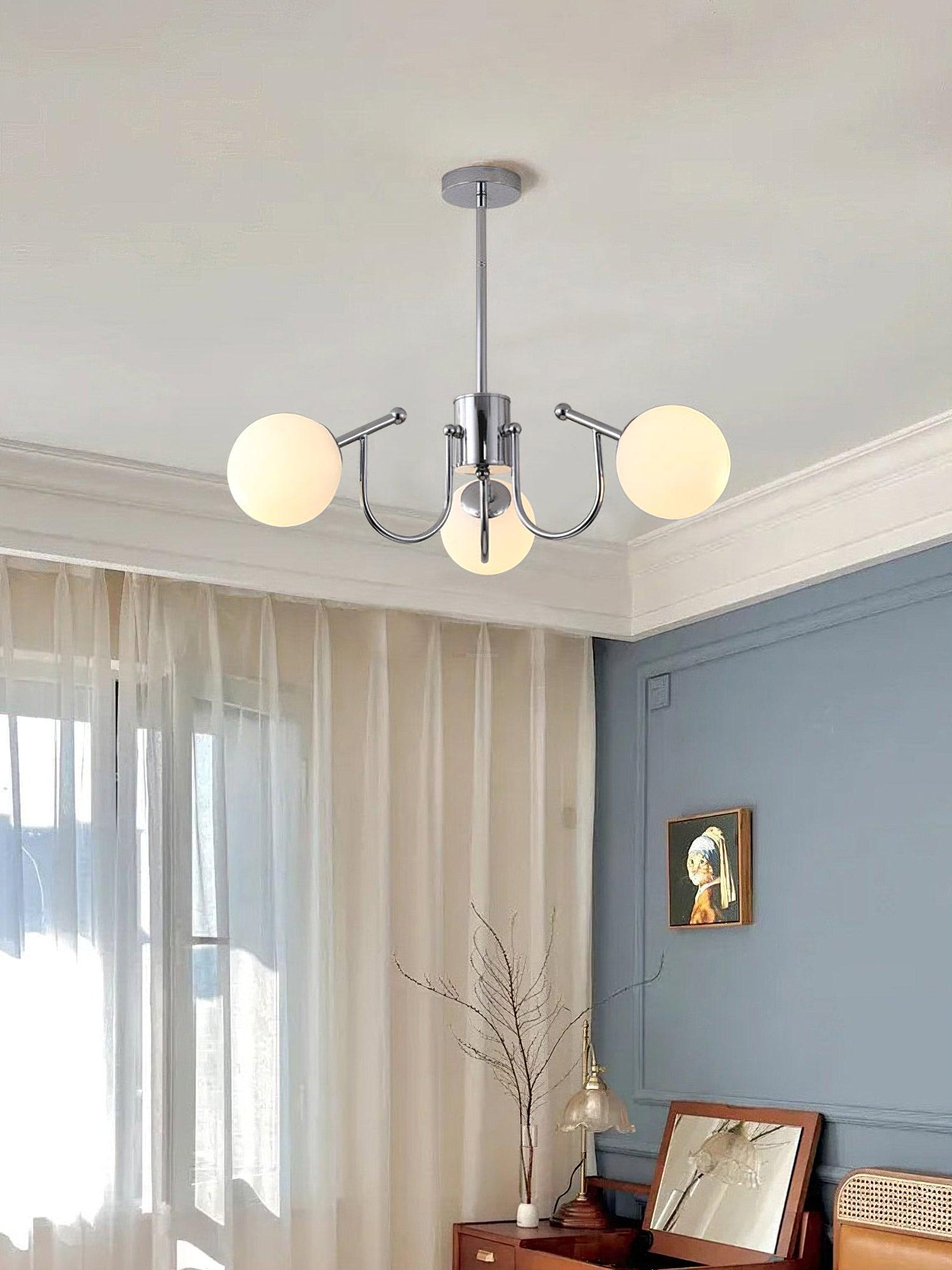 Angle Glass andelier with 3/5/6 heads - Bend-1-Luxehomezone