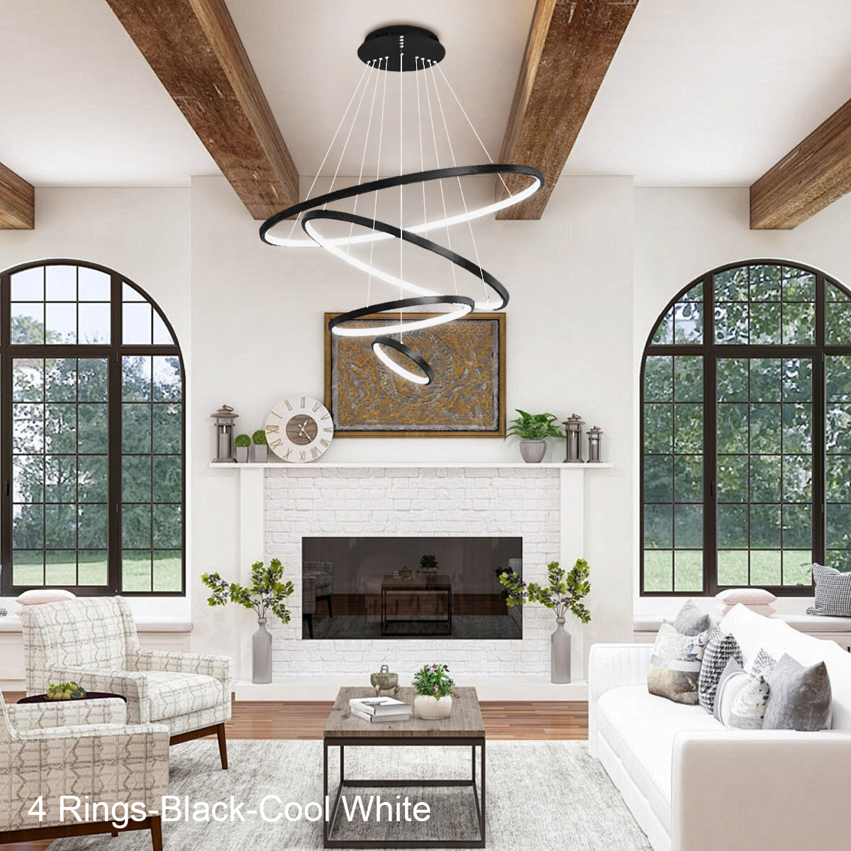 Janet Modern Hanging Chandelier - Straps-1-Luxehomezone