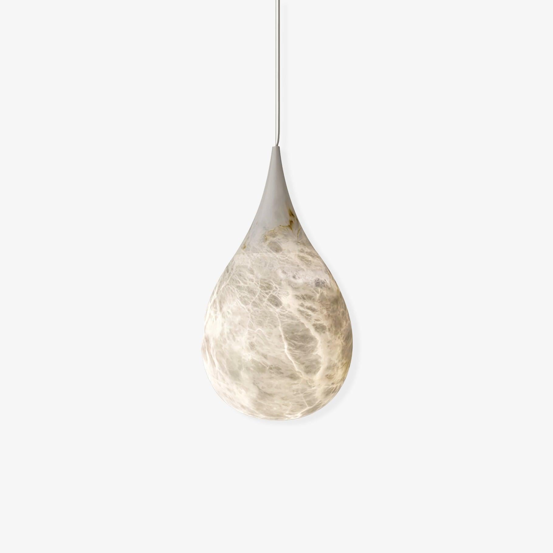 Marble Raindrop Pendant Alabaster Light - Alabaster, Alabaster Pendant-1-Luxehomezone