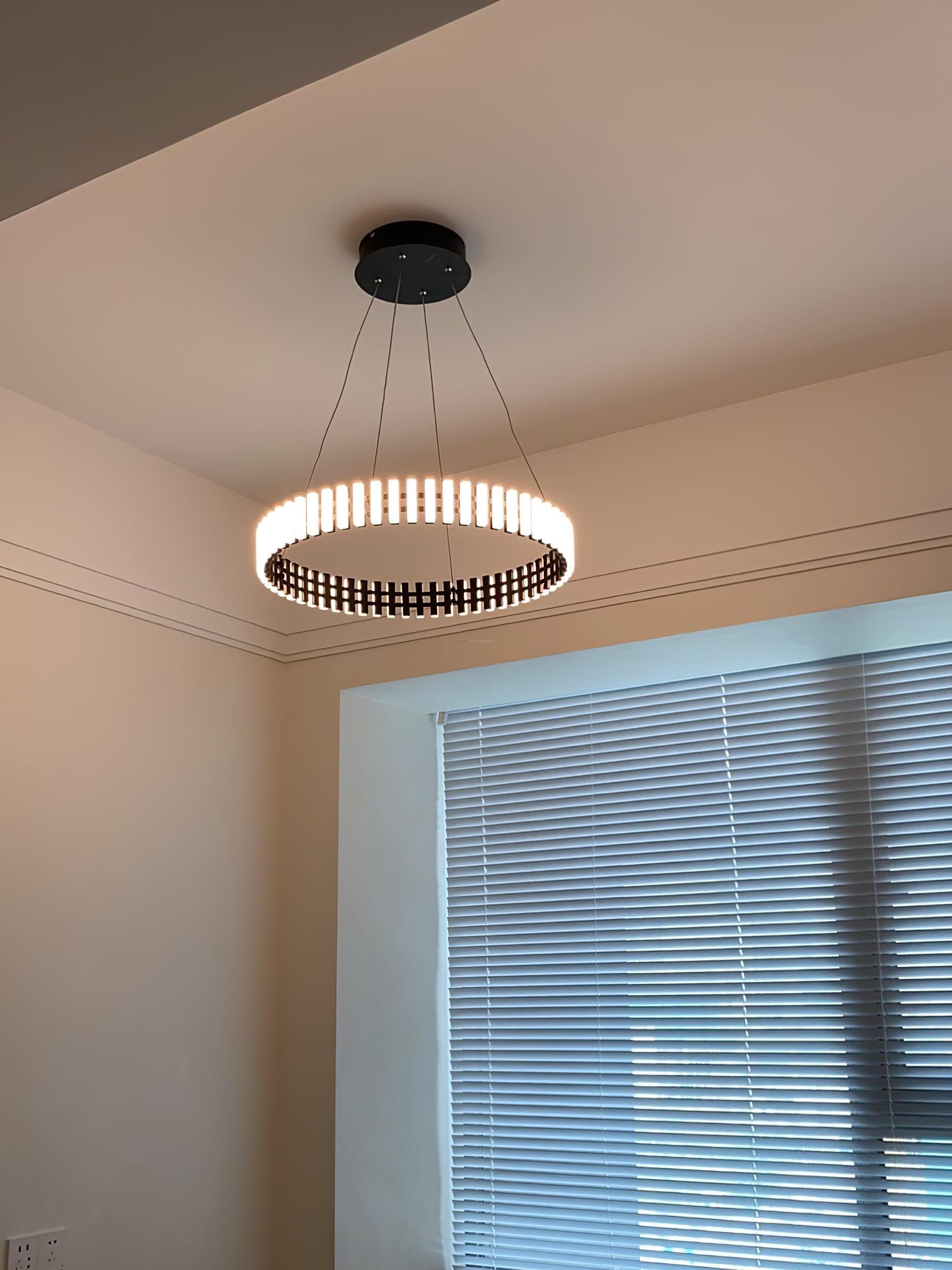 Hanging LED Chandelier ∅ 15.7″ - ring-1-Luxehomezone