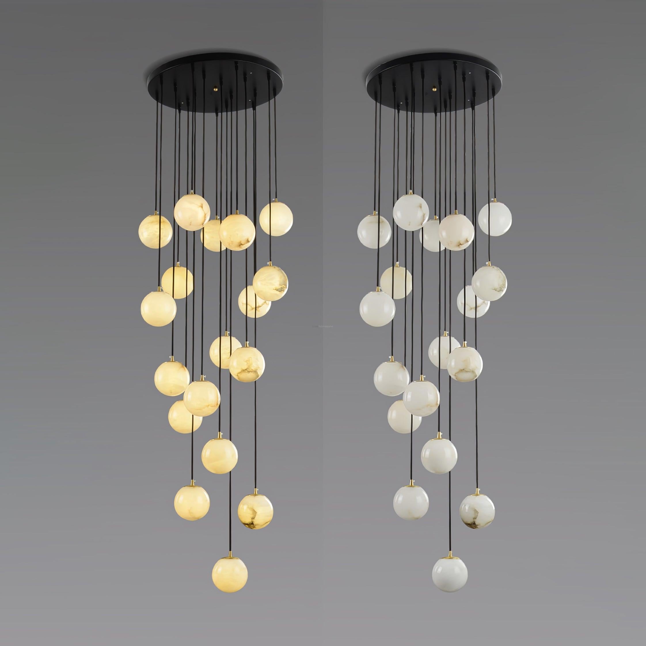 Alabaster Balls Cluster Chandelier with 3/5/7/9/16/18 heads - Luxehomezone