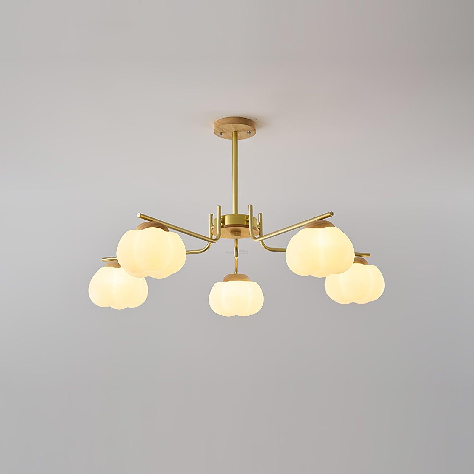 Plastic Cotton Balls Chandelier with 5/8 heads - Zahara-1-Luxehomezone