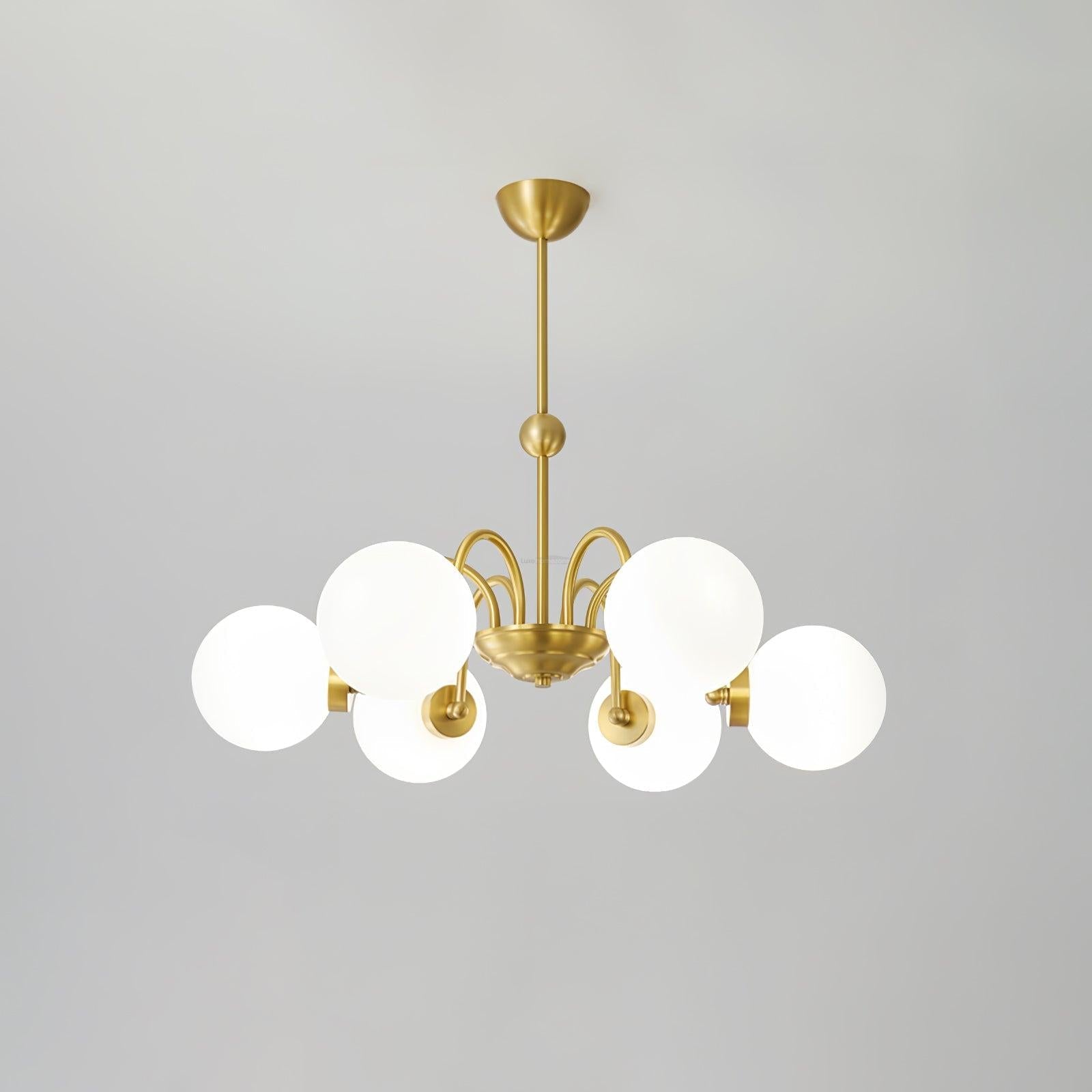 Yisu Brass Chandelier with 3/6/8 heads - Bend, Marshmallow Chandelier-1-Luxehomezone