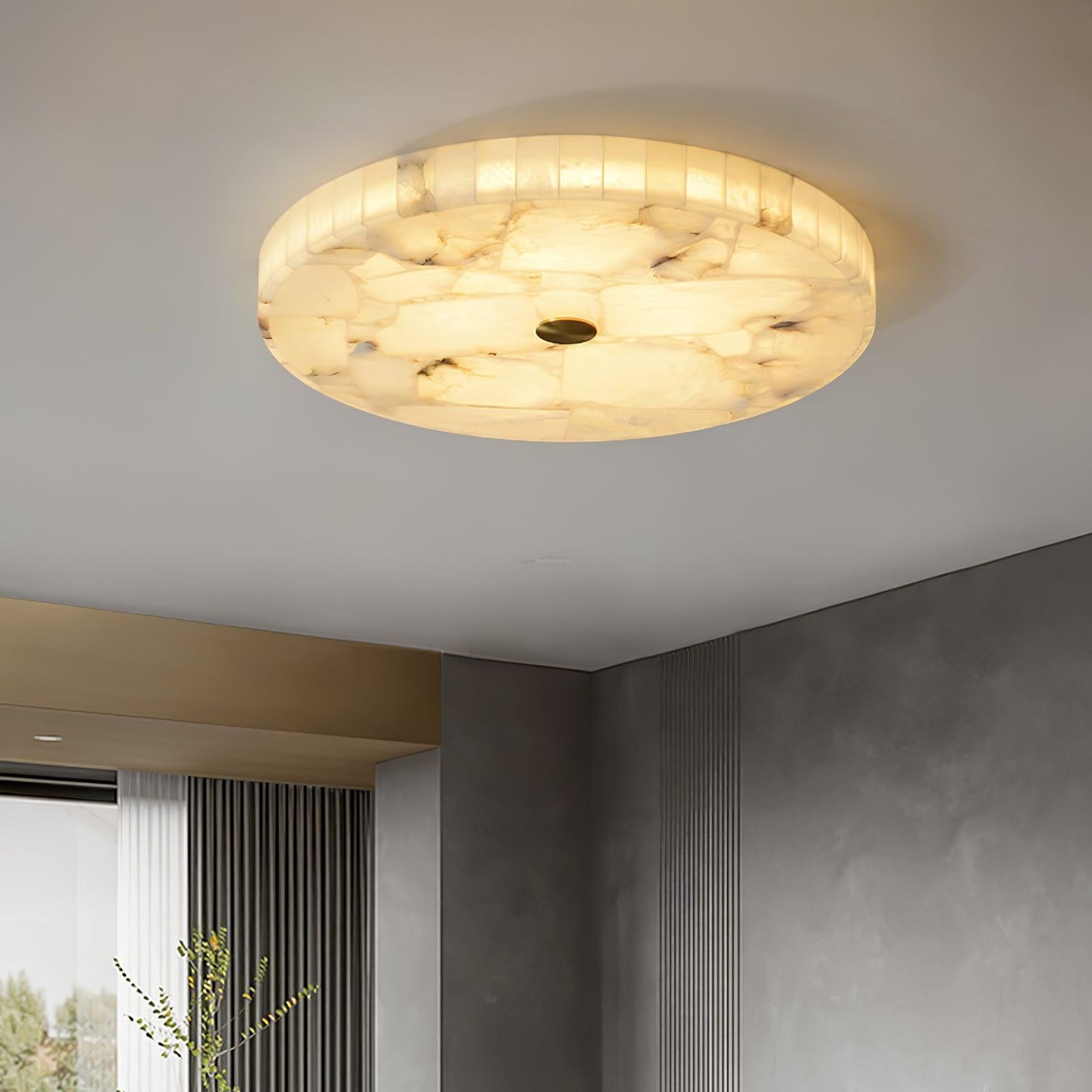 Round Alabaster Ceiling Lamp - Alabaster-1-Luxehomezone